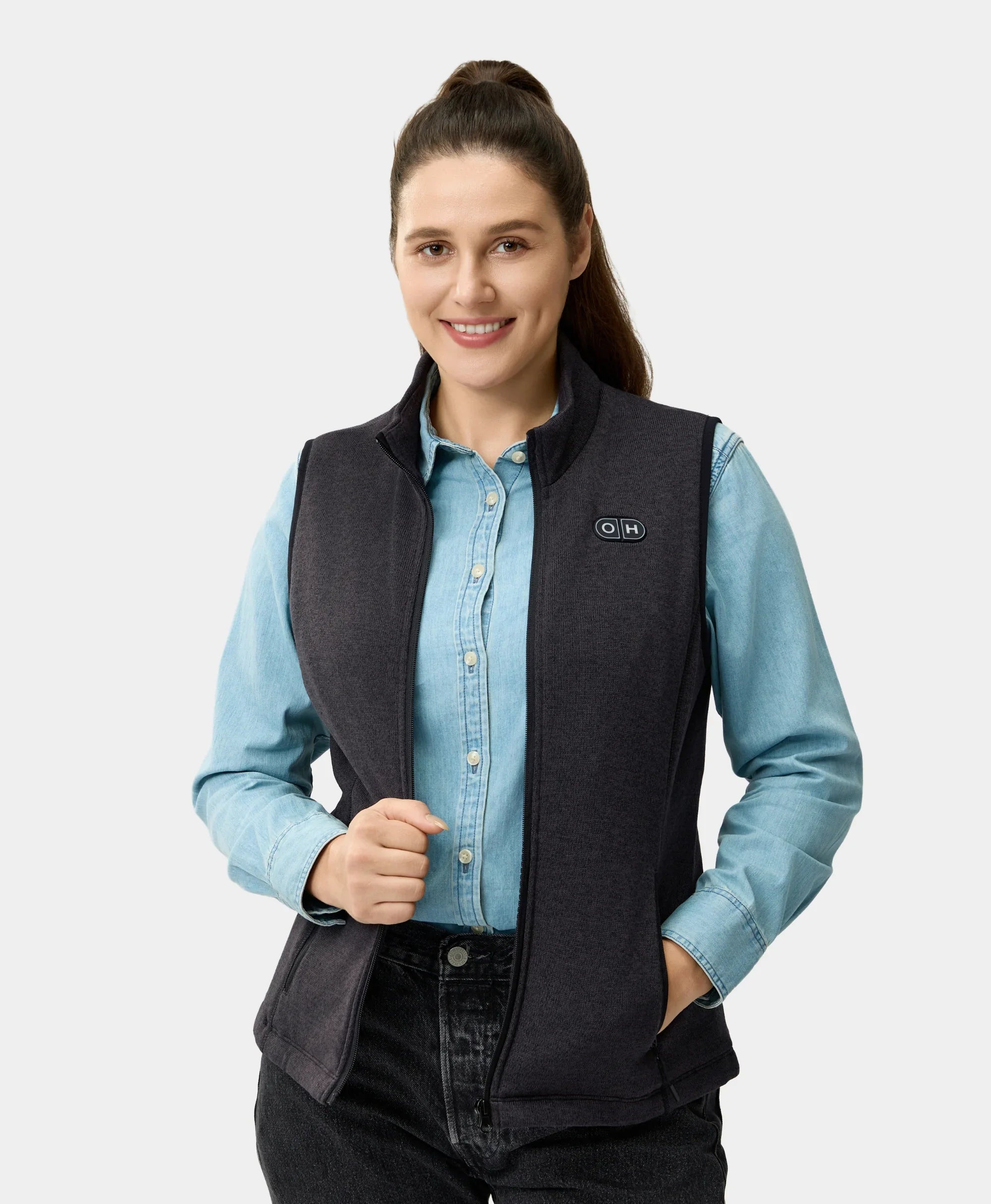 ORORO Heated ORORO Heated x OpenHeat OH-1 Women’s Heated Recycled Fleece Vest (w/ Type-C Power Port)