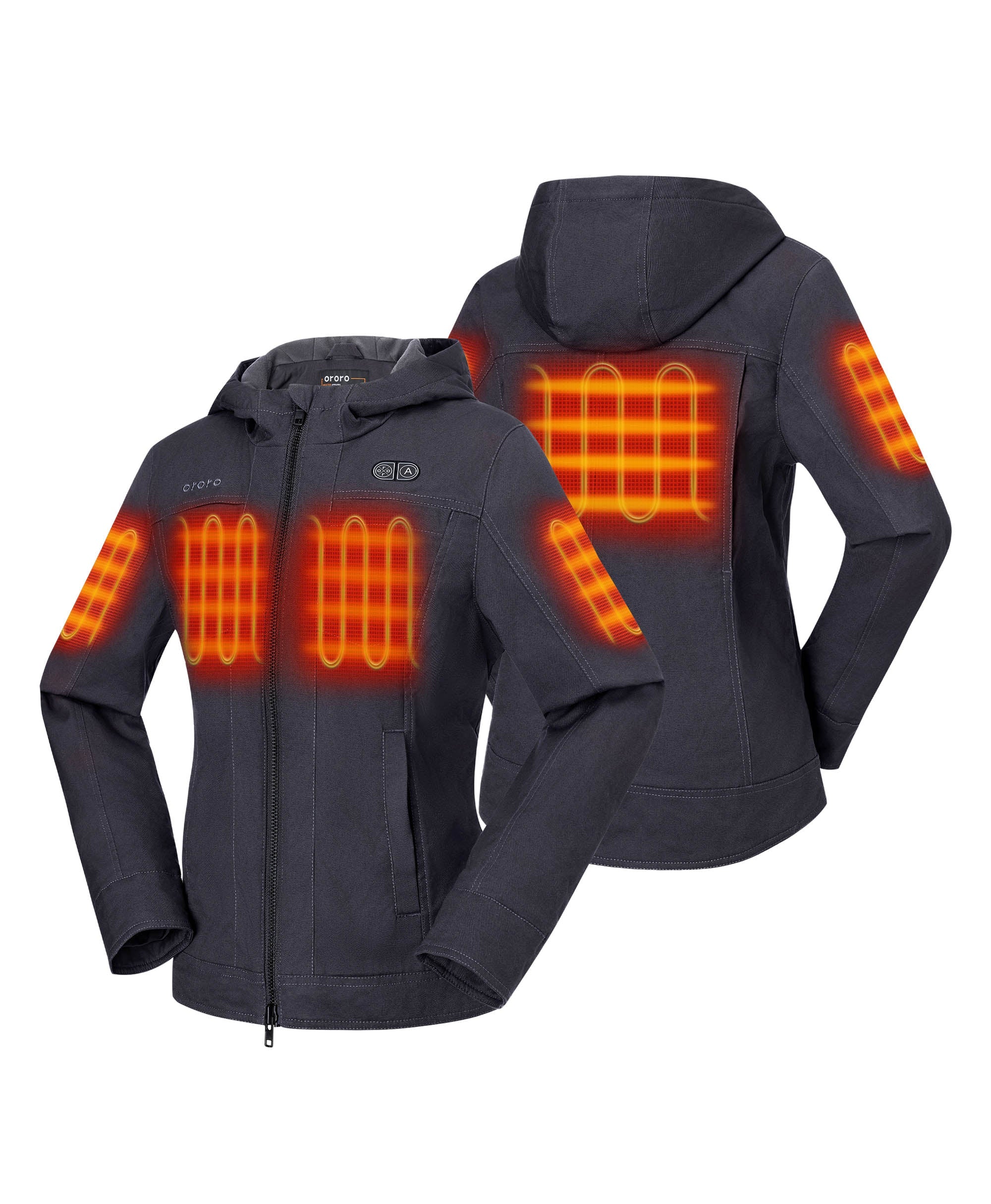 ORORO Heated Cheyenne Women's 5-Zone Dual-Control Heated Canvas Jacket (ORORO Heated Final Sale) - Image 2