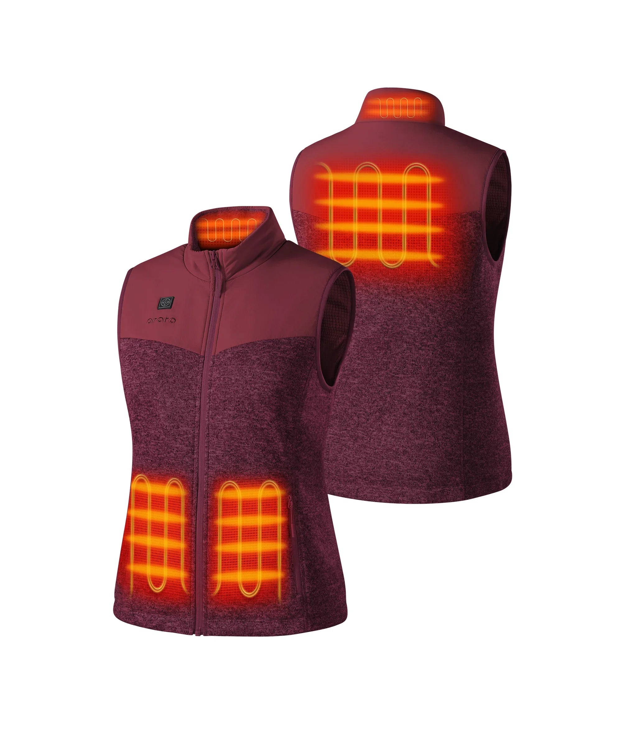 ORORO Heated Augusta Women's Heated Sweater Fleece Vest (Apparel Only) - Image 25
