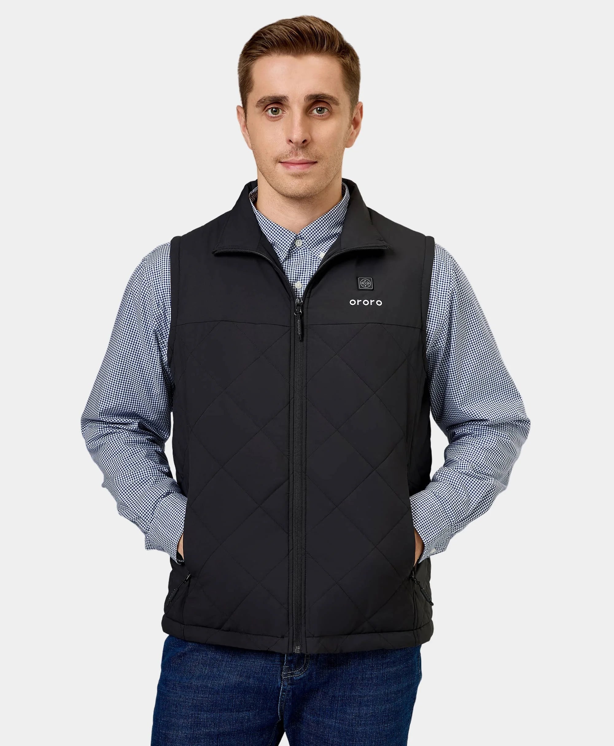 ORORO Heated Men's Heated Quilted Vest (Apparel Only) - Image 6