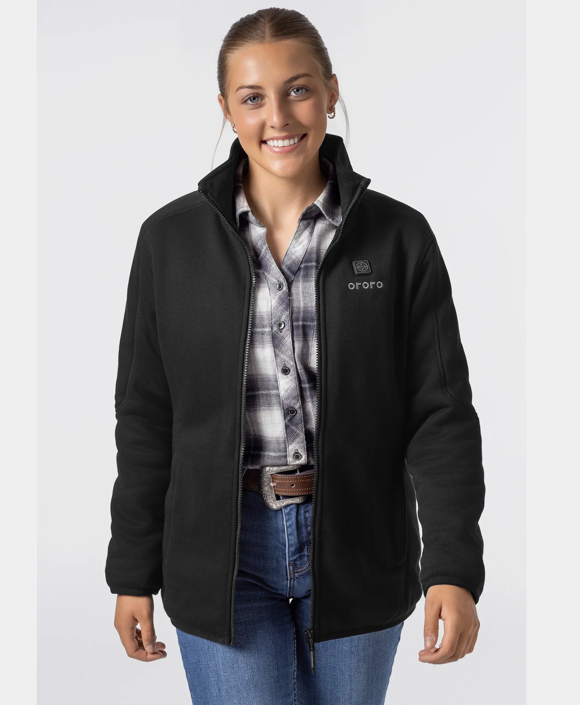 ORORO Heated Women's Heated Full-Zip Fleece Jacket - Image 14