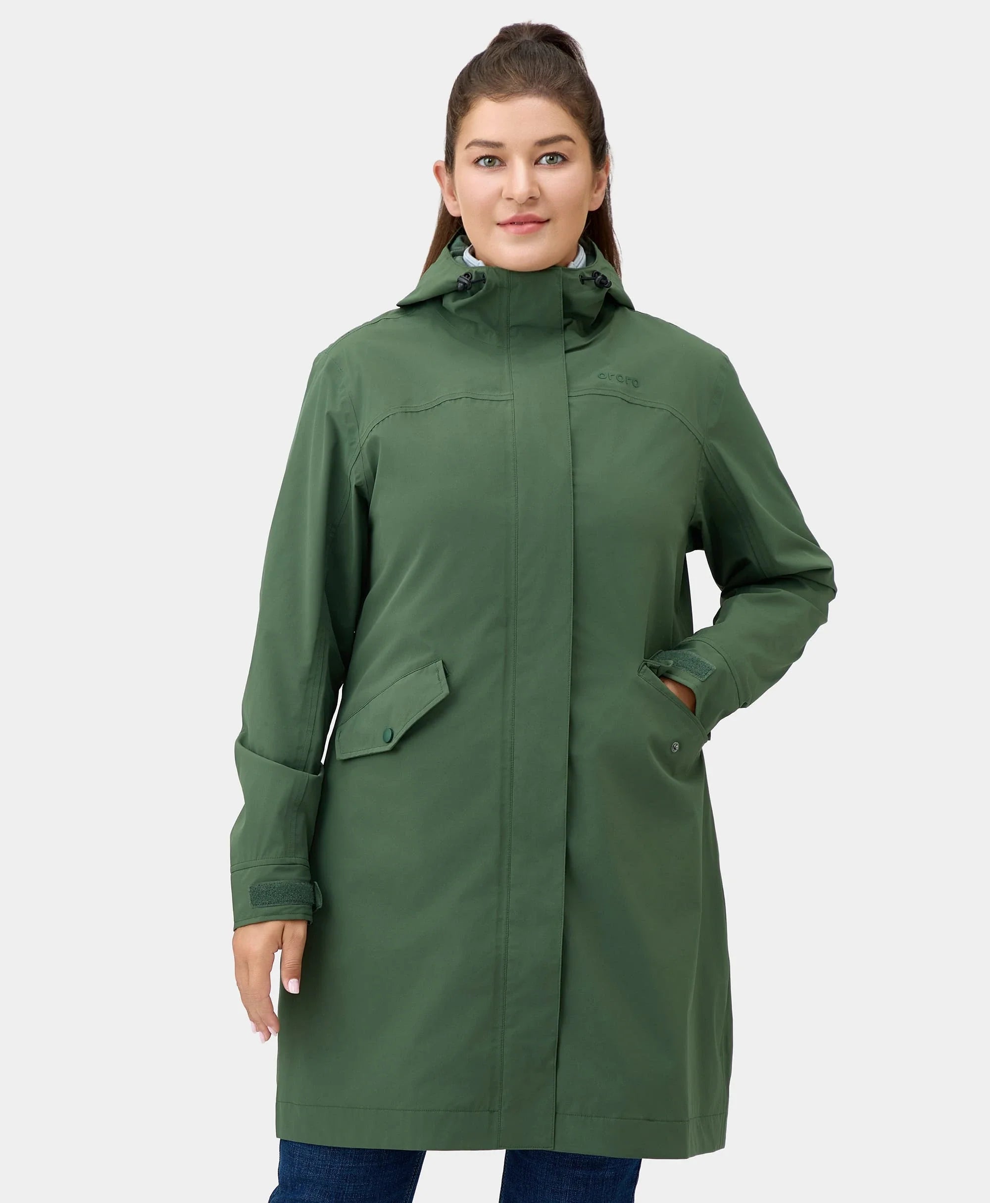 ORORO Heated Downtown Women's Heated Rain Trench (Apparel Only) - Image 6