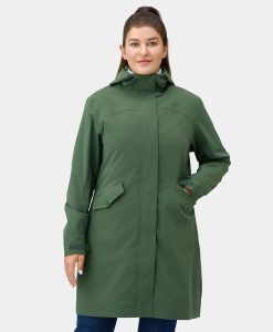 Alternative view of ORORO Heated (Open-box) Downtown Women's Heated Rain Trench (Battery Set Not Included)