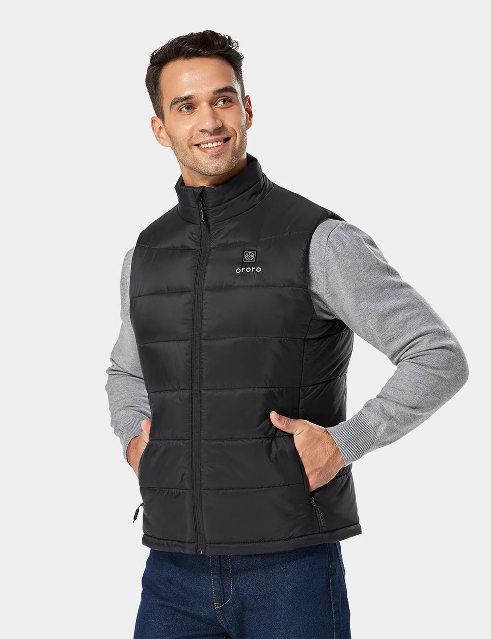 ORORO Heated Men's Classic Heated Vest - Black - Image 3