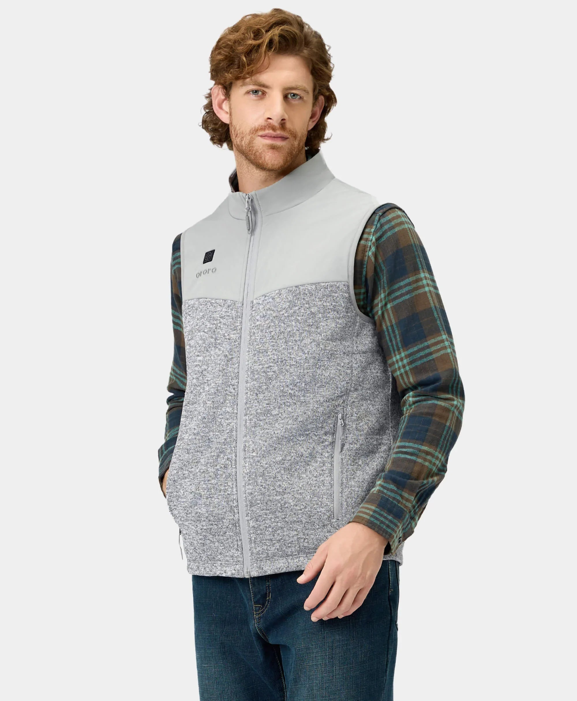 ORORO Heated Augusta Men's Heated Sweater Fleece Vest - Image 16
