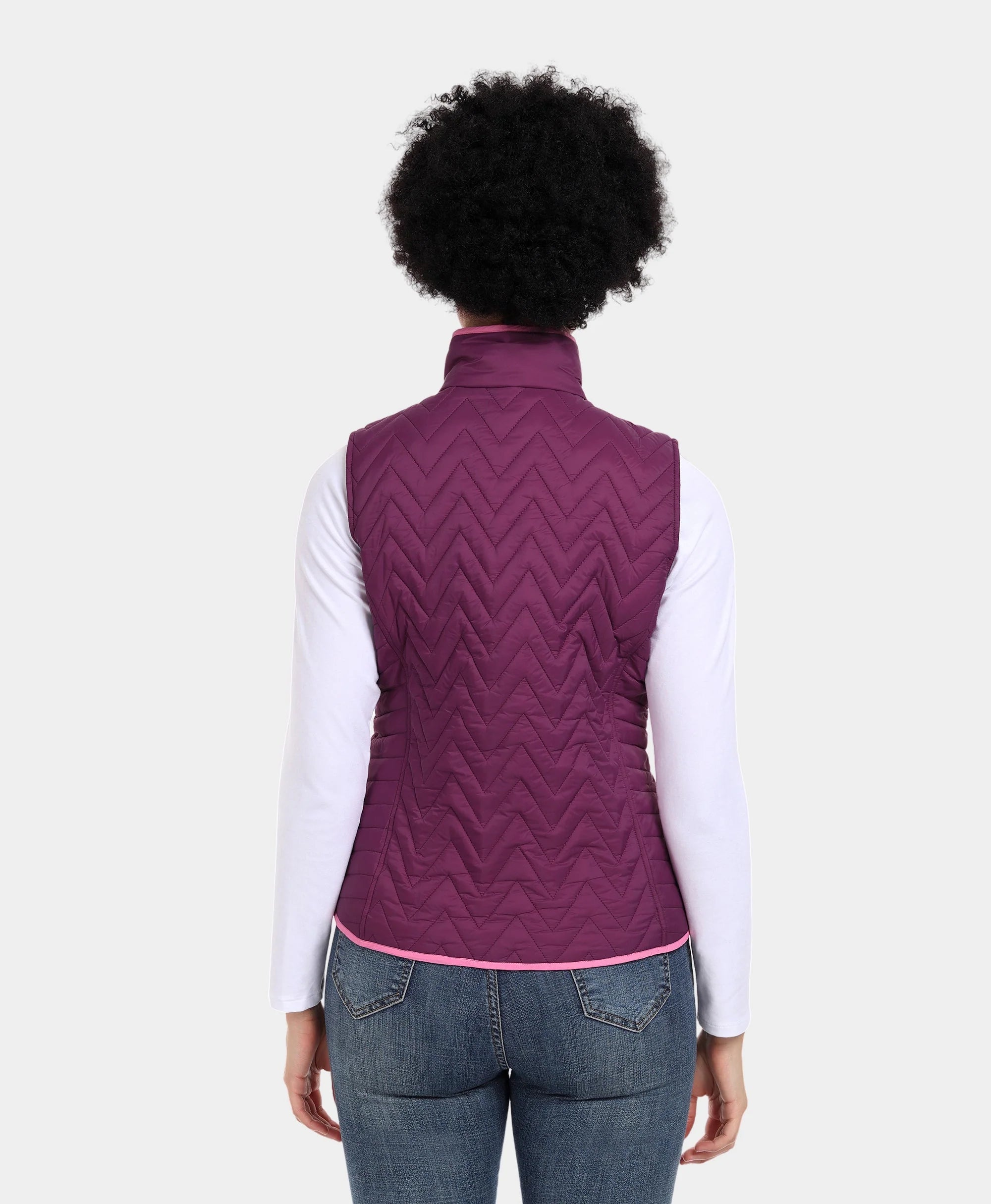 ORORO Heated Women's Heated Chevron Quilted Vest (Apparel Only) - Image 4