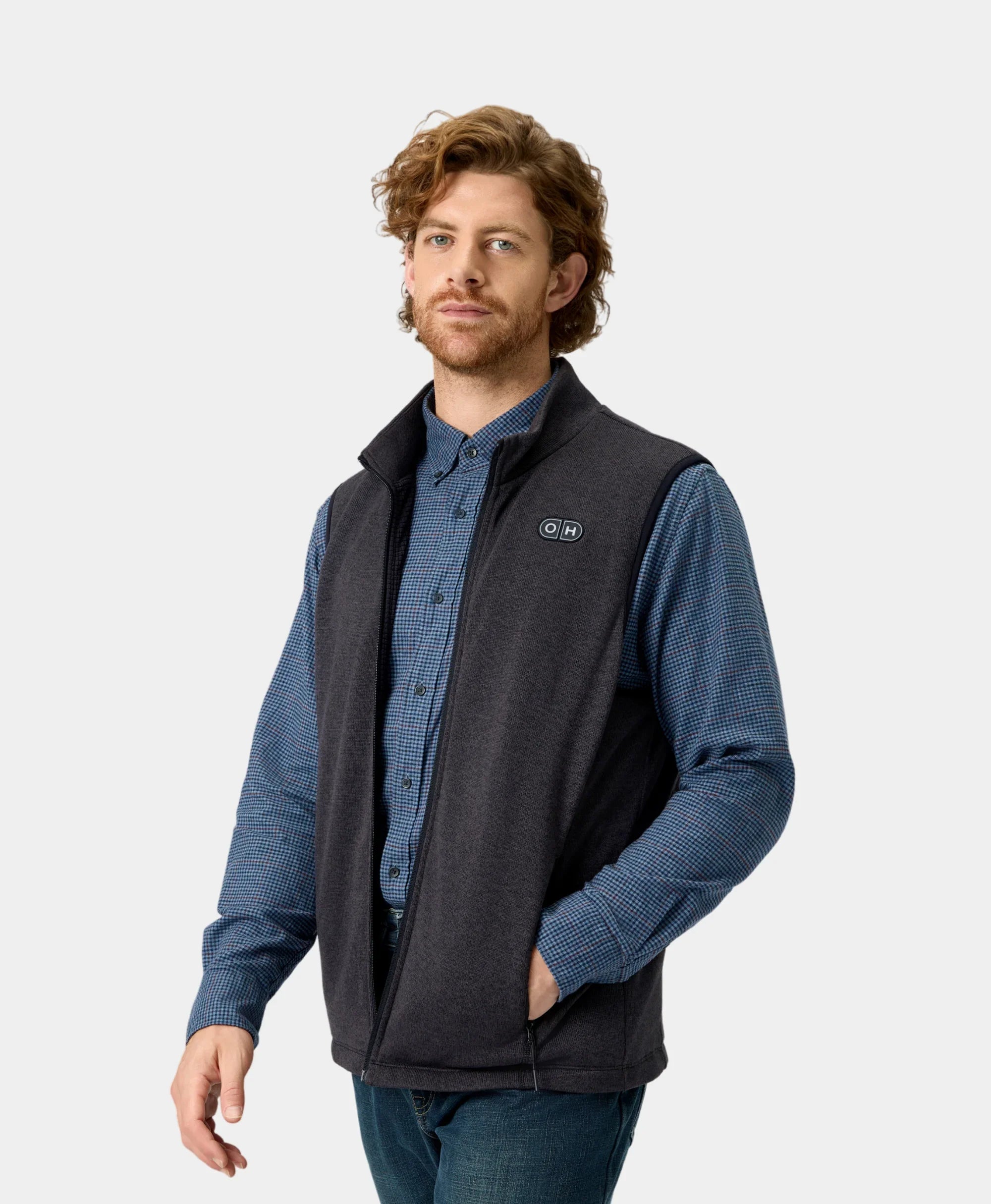 ORORO Heated ORORO Heated x OpenHeat OH-1 Men’s Heated Recycled Fleece Vest (w/ Type-C Power Port) - Image 4