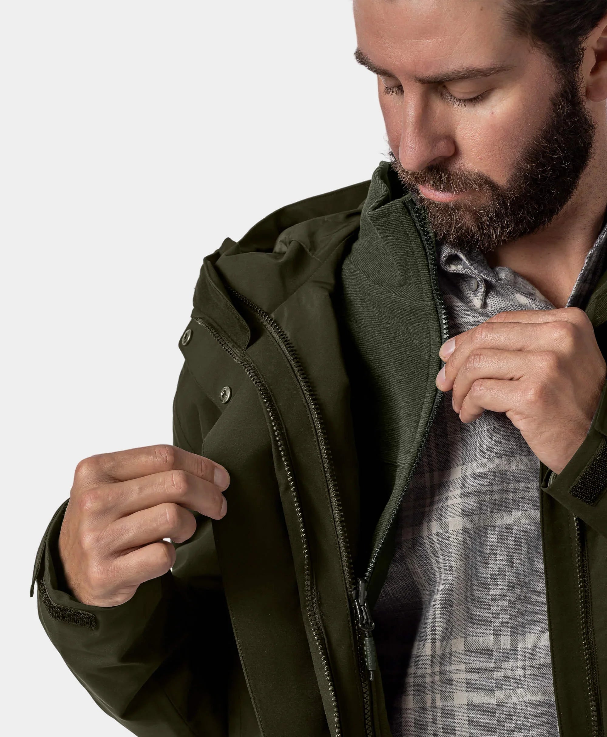 ORORO Heated River Ridge Men’s 3-in-1 Heated Jacket with Fleece Liner - Image 15