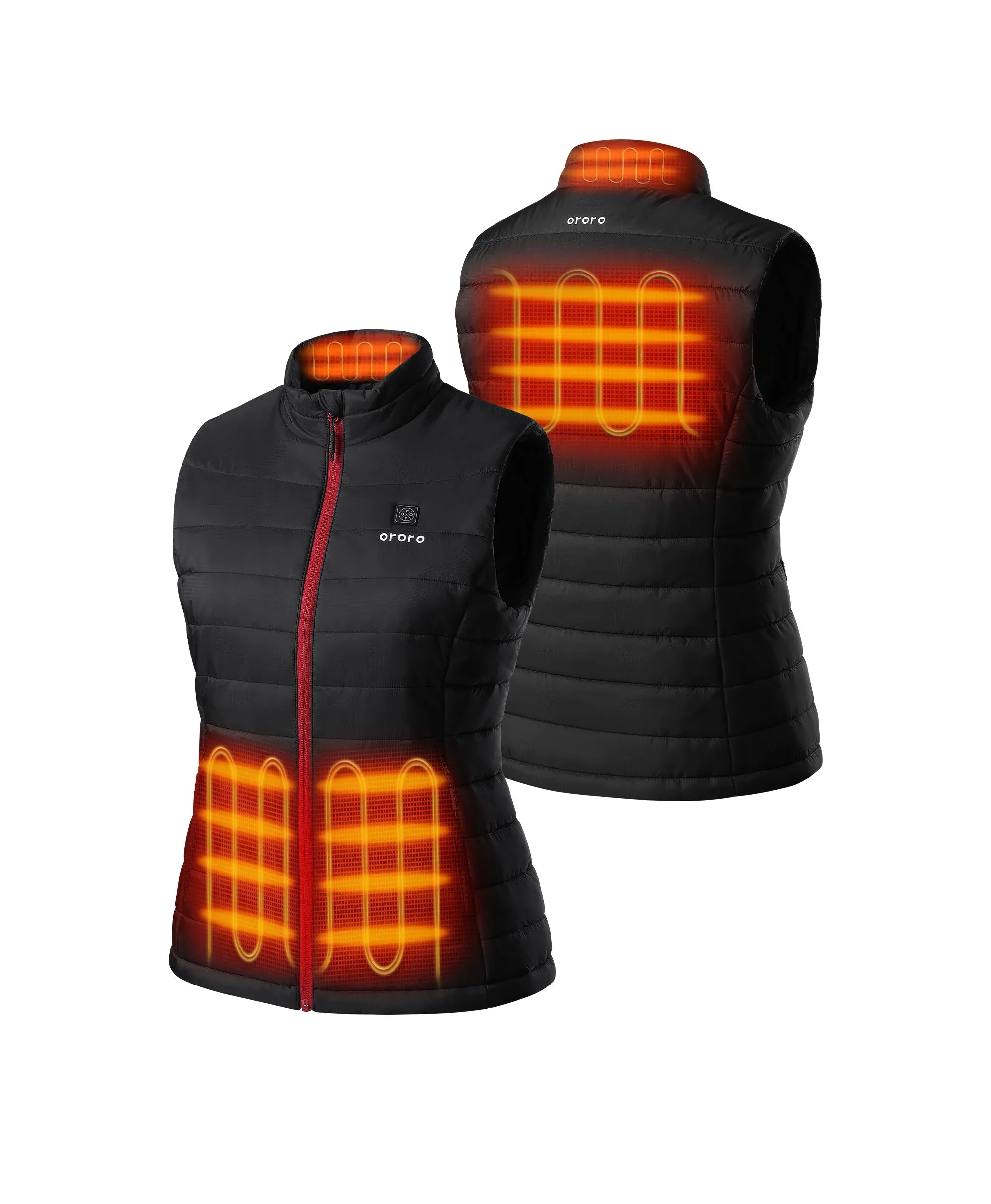 ORORO Heated Women's Classic Heated Vest - Black - Image 2