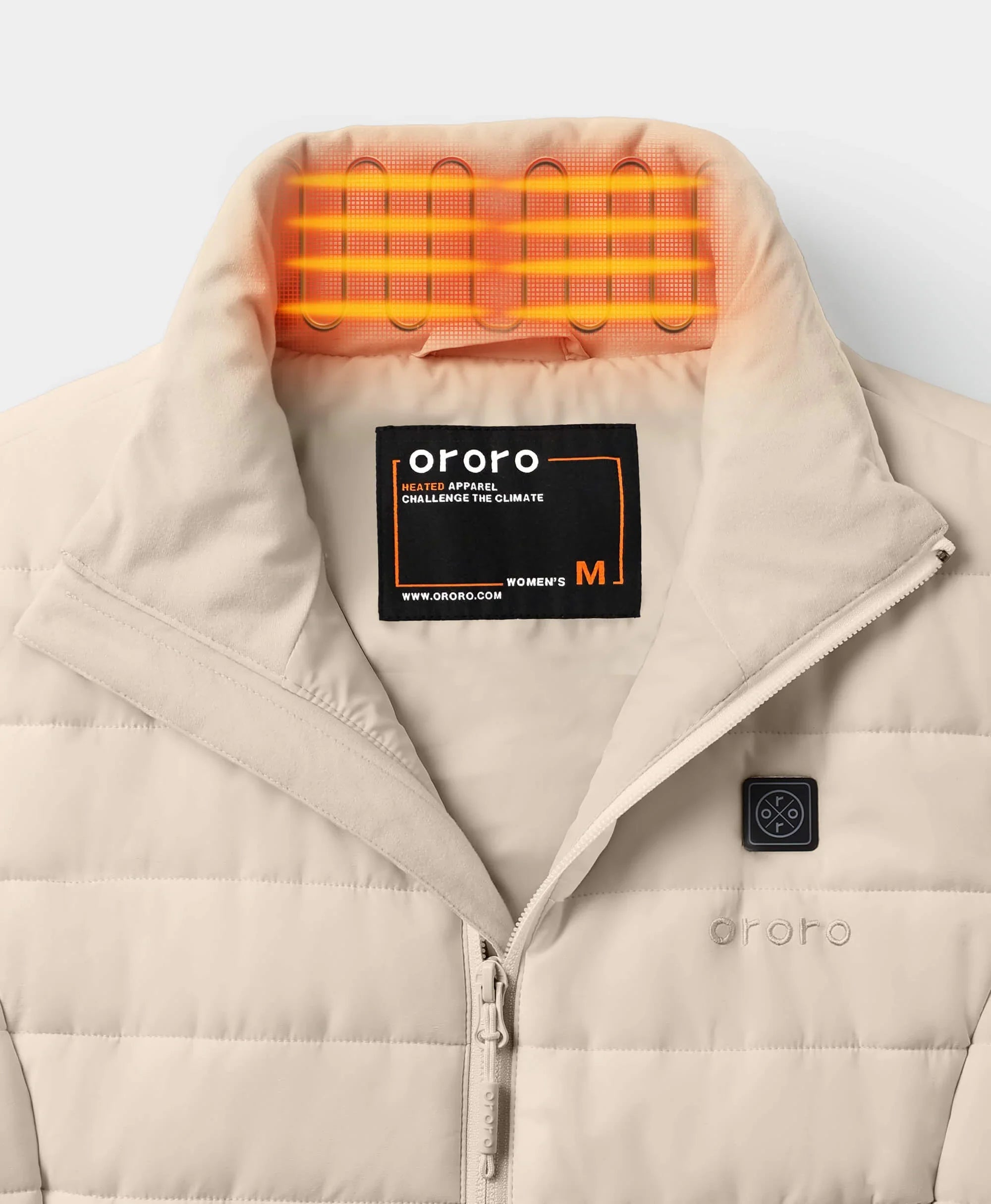 ORORO Heated Tribeca Women's Heated Long Puffer Vest (Apparel Only) - Image 14
