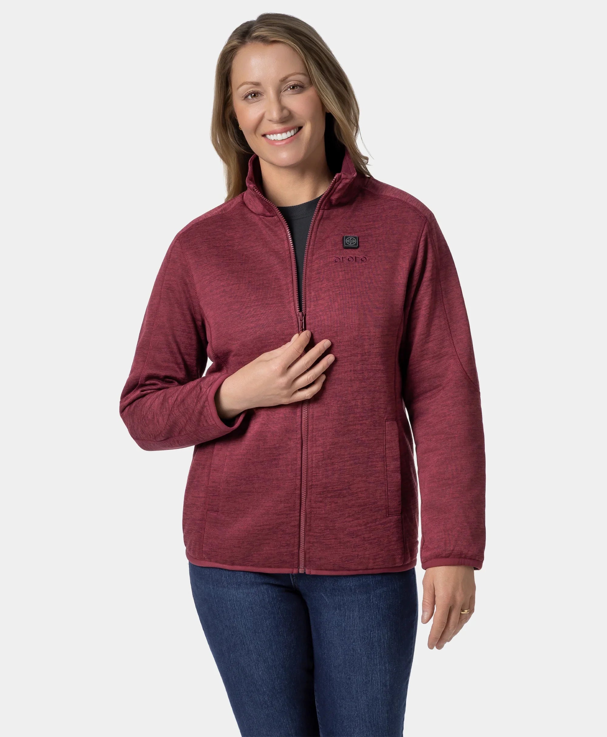 ORORO Heated Women's Heated Full-Zip Fleece Jacket - Image 15