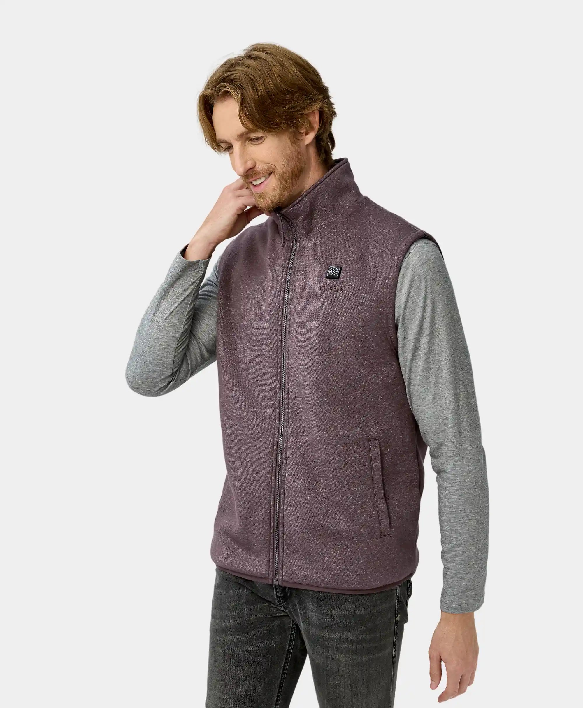 ORORO Heated (Open-box) Men's Heated Fleece Vest (Battery Set Not Included) - Image 23