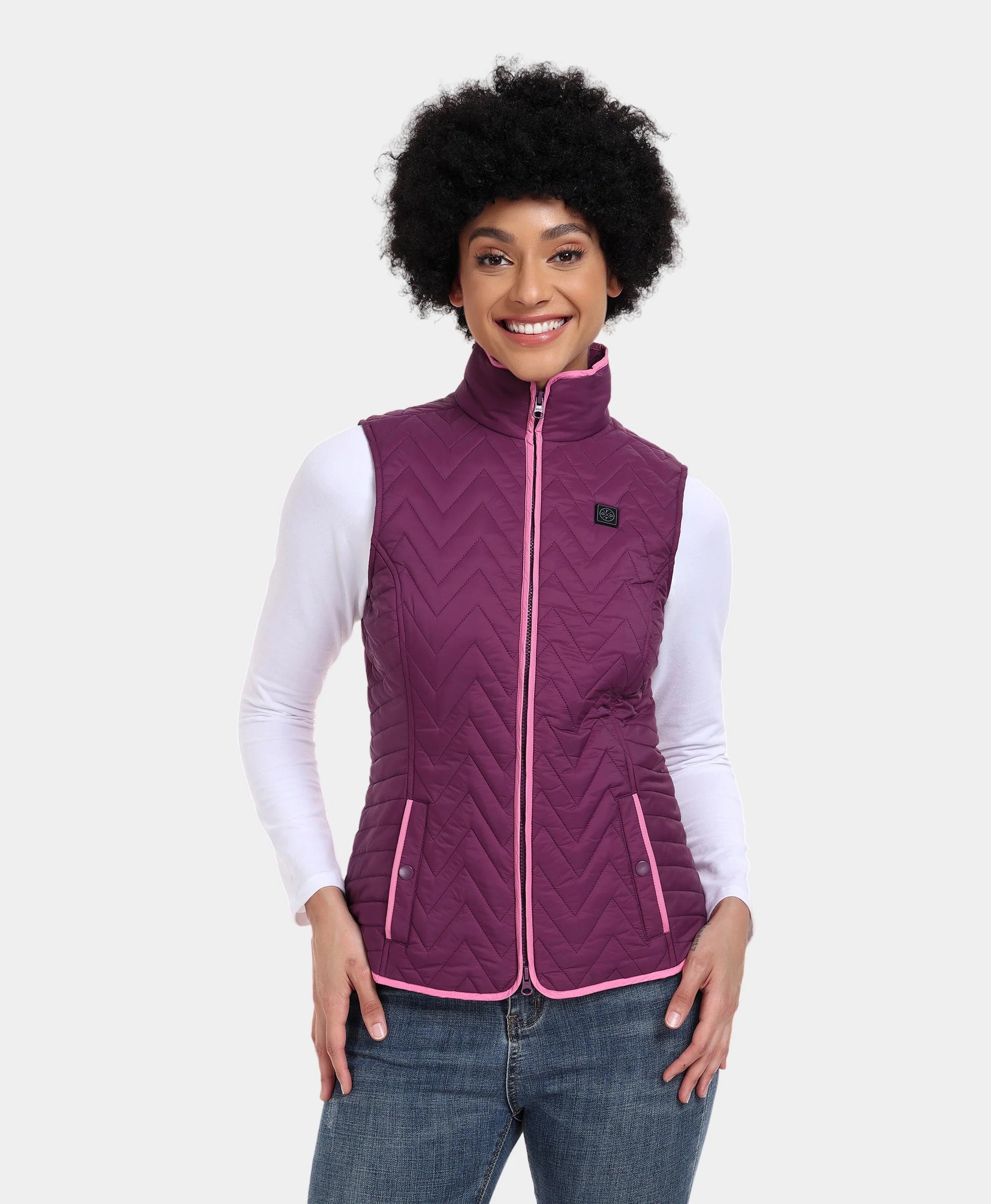 ORORO Heated Women's Heated Chevron Quilted Vest (Apparel Only)