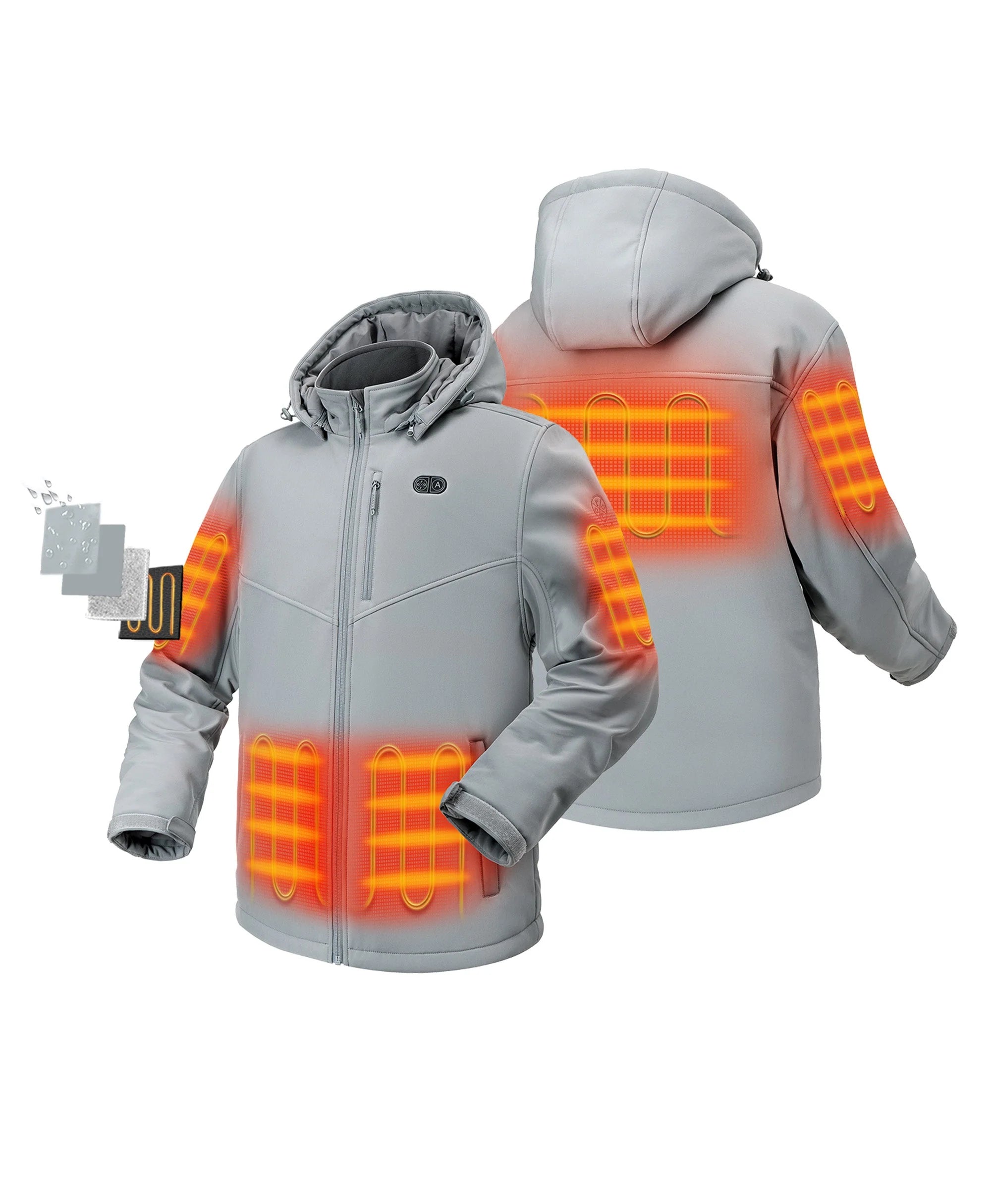 ORORO Heated Men's Heated Dual Control Jacket with 5 Heating Zones (Pocket Heating) - Image 30