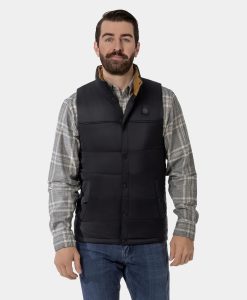 ORORO Heated PuffLyte™ Men's Heated Lightweight Vest - Black (Apparel Only)
