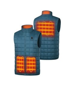 Alternative view of ORORO Heated Prism Men's 4-Zone Heated Quilted Vest