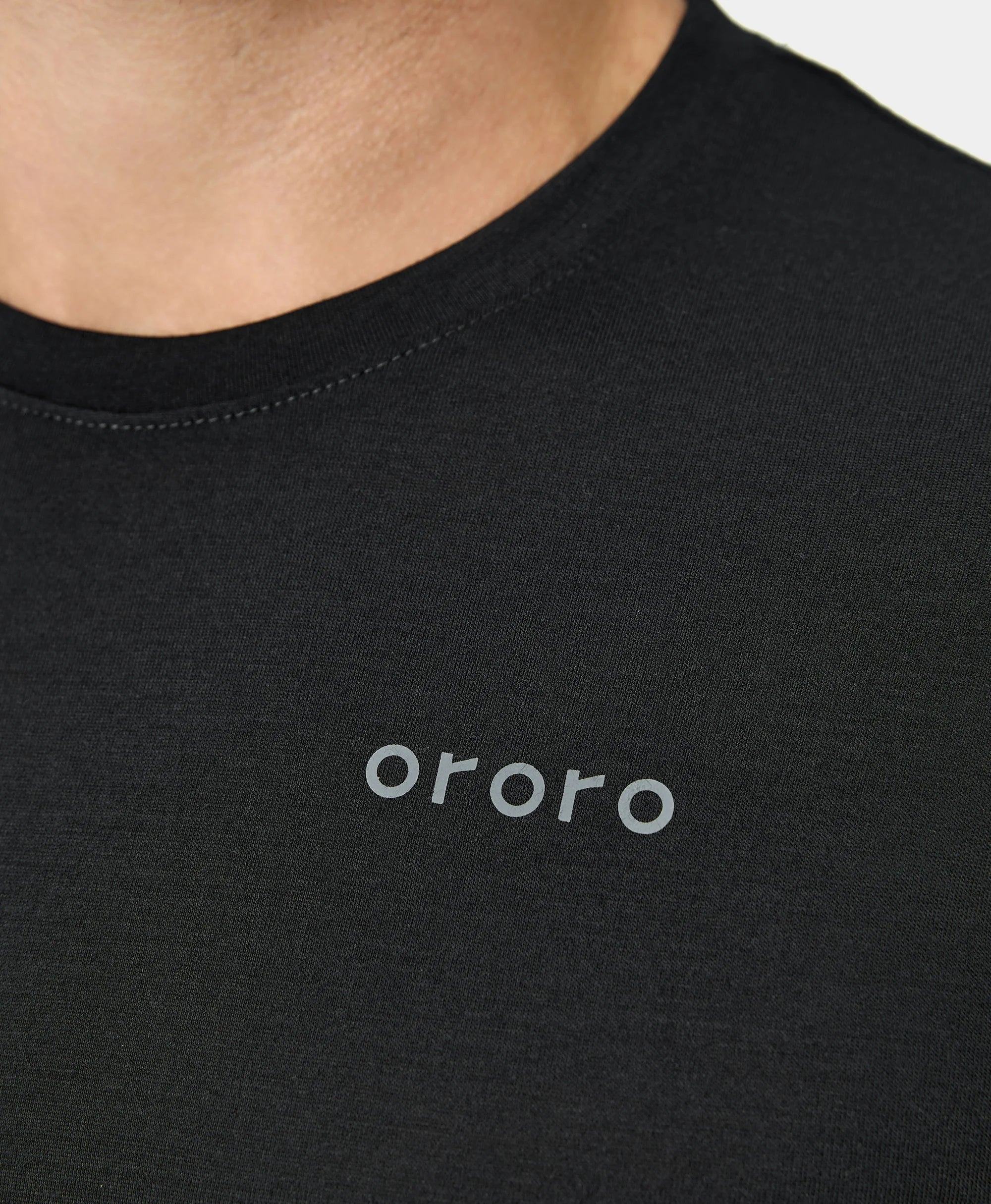 ORORO Heated Aoraki Unisex Merino Wool Blend Baselayer - Black - Image 18