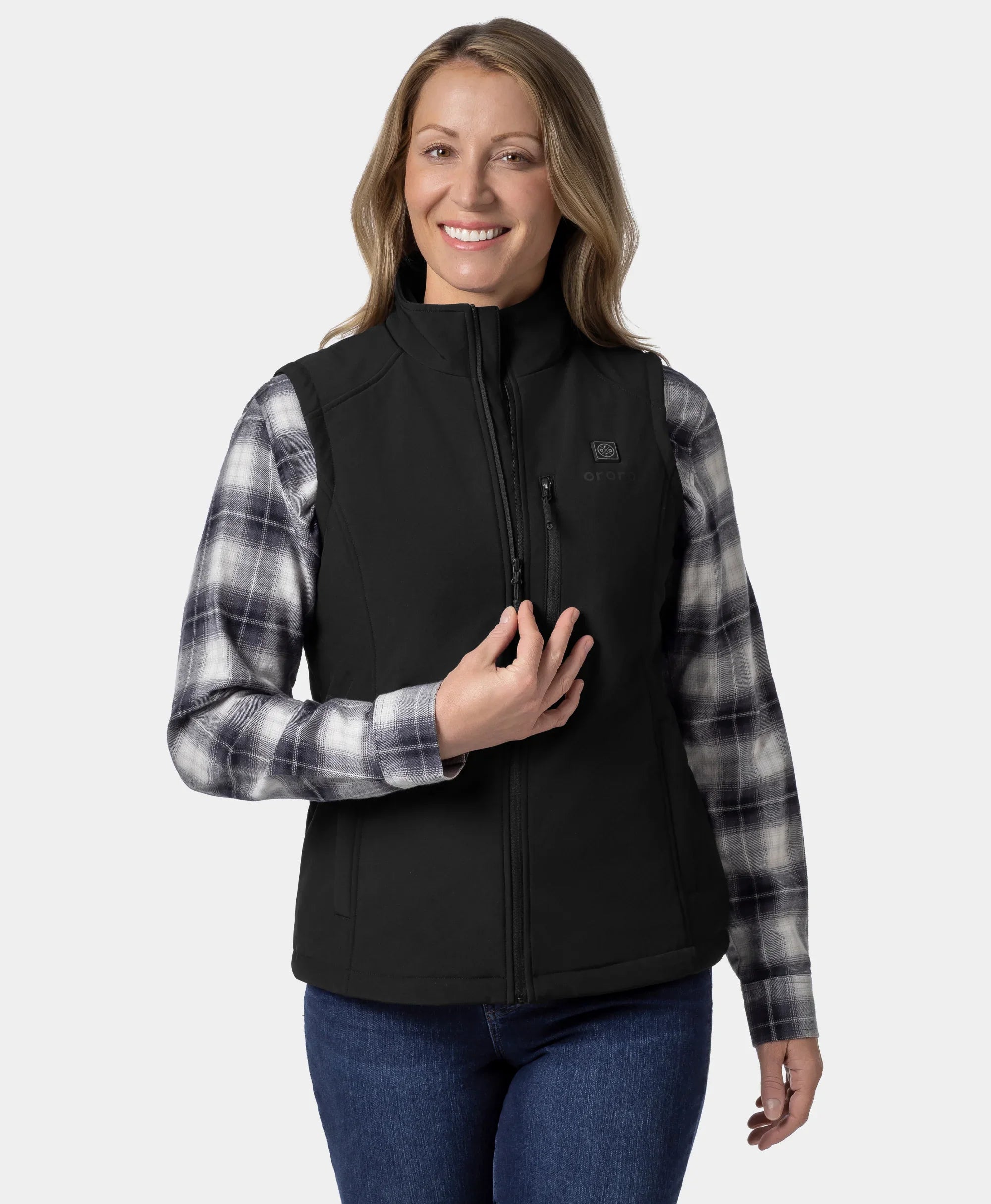 ORORO Heated Women's Heated Softshell Vest - Lower Back Heating - Image 10