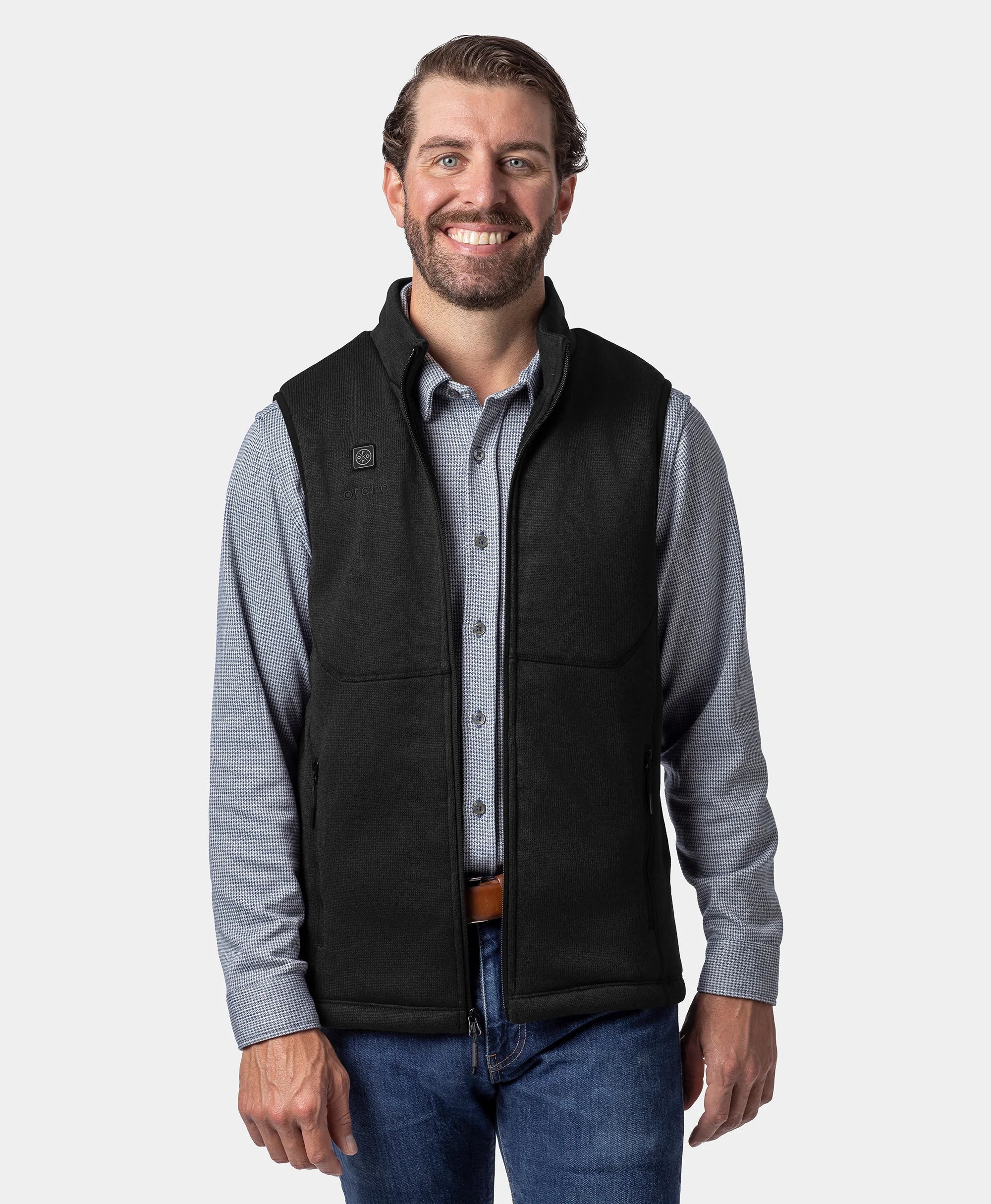 ORORO Heated (Open-box) Augusta Tournament Men's 4-Zone Heated Sweater Fleece Vest (Battery Set Not Included) - Image 22