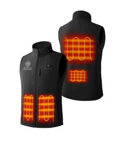 Alternative view of ORORO Heated Men's 4-Zone Heated Softshell Vest - American Kennel Club® Edition