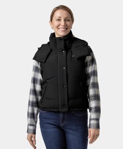 ORORO Heated Women's Heated Cropped Puffer Down Vest