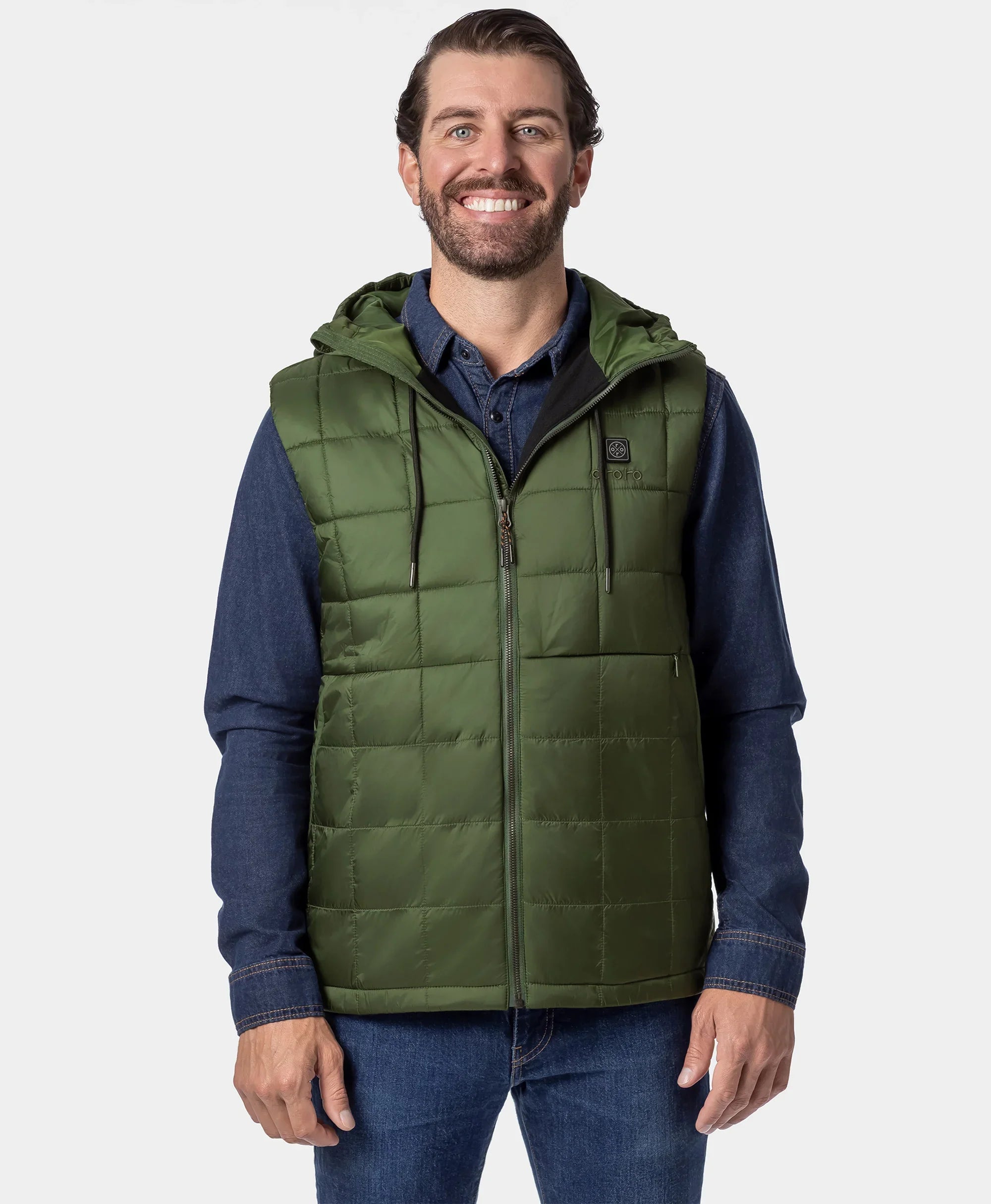 ORORO Heated PuffLyte™ Men's 5-Zone Hooded Heated Vest (Apparel Only) - Image 5