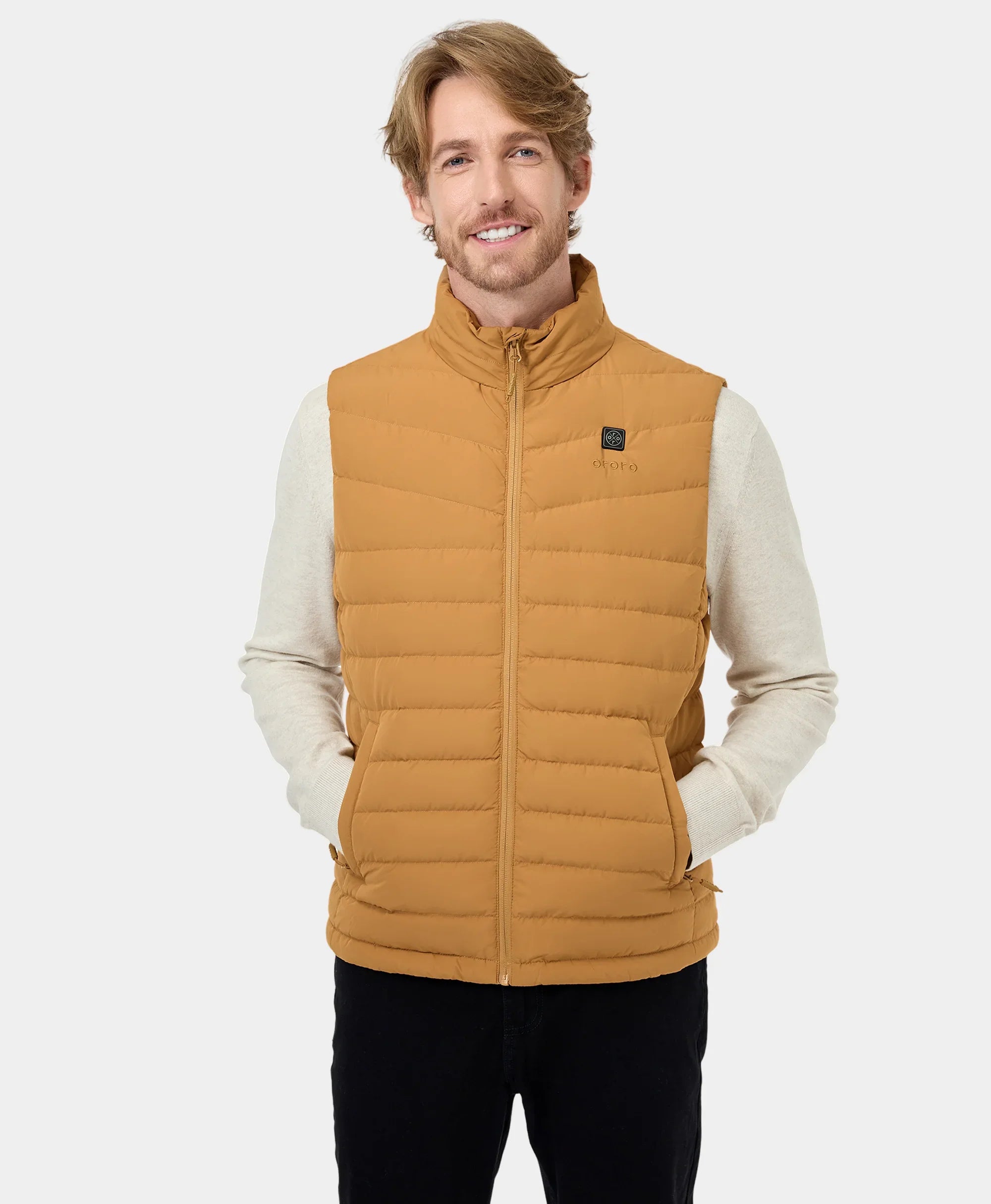 ORORO Heated Men's Heated Lightweight Down Vest - Image 24