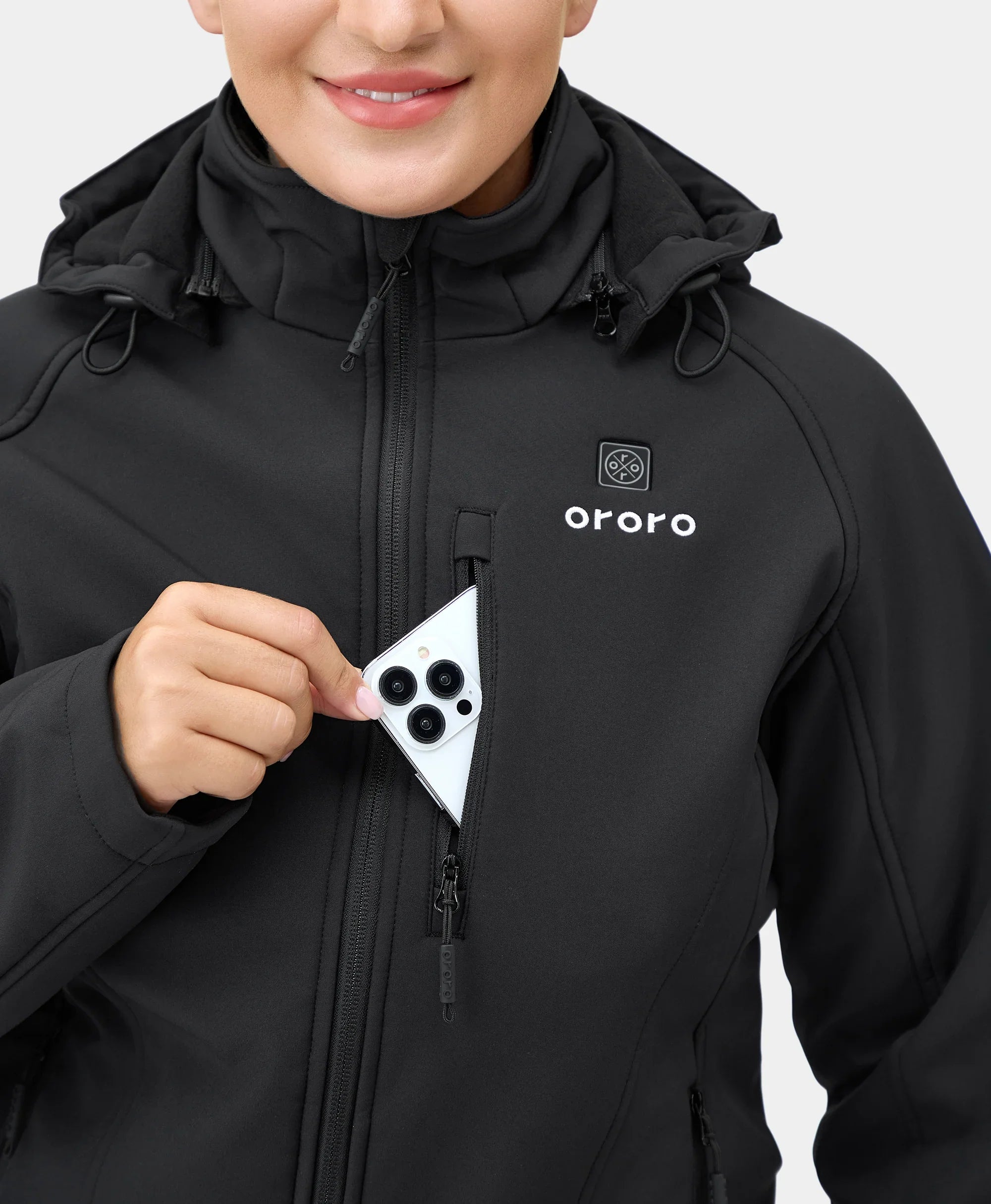 ORORO Heated Paragon Women's Heated Jacket - Black (Apparel Only) - Image 4