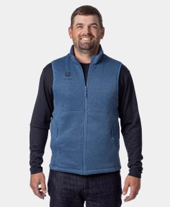ORORO Heated Augusta Tournament ORORO Heated Men's 4-Zone Heated Sweater Fleece Vest (Apparel Only)