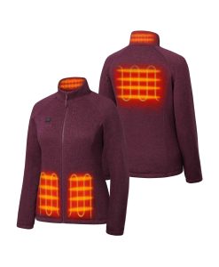 ORORO Heated (Open-box) Augusta Tournament Women's 4-Zone Heated Sweater Fleece Jacket (Battery Set Not Included)