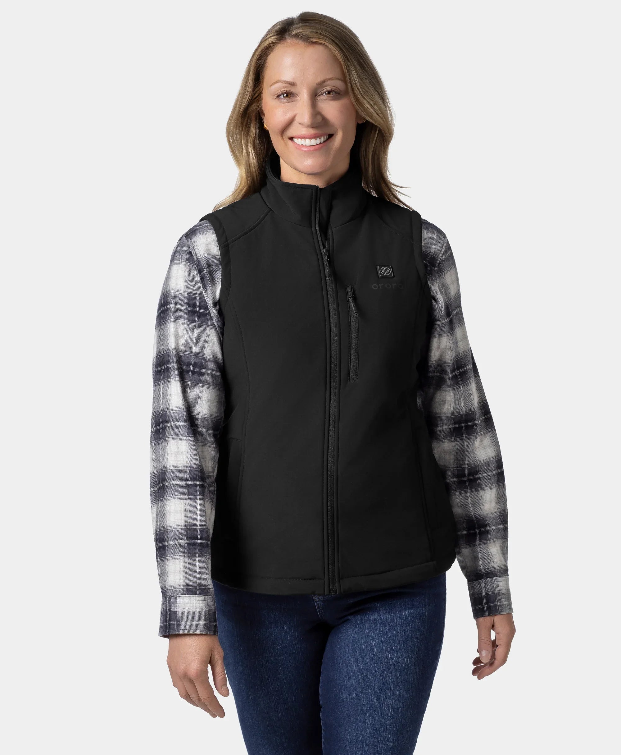 ORORO Heated Women's Heated Softshell Vest - Lower Back Heating (Apparel Only) - Image 4