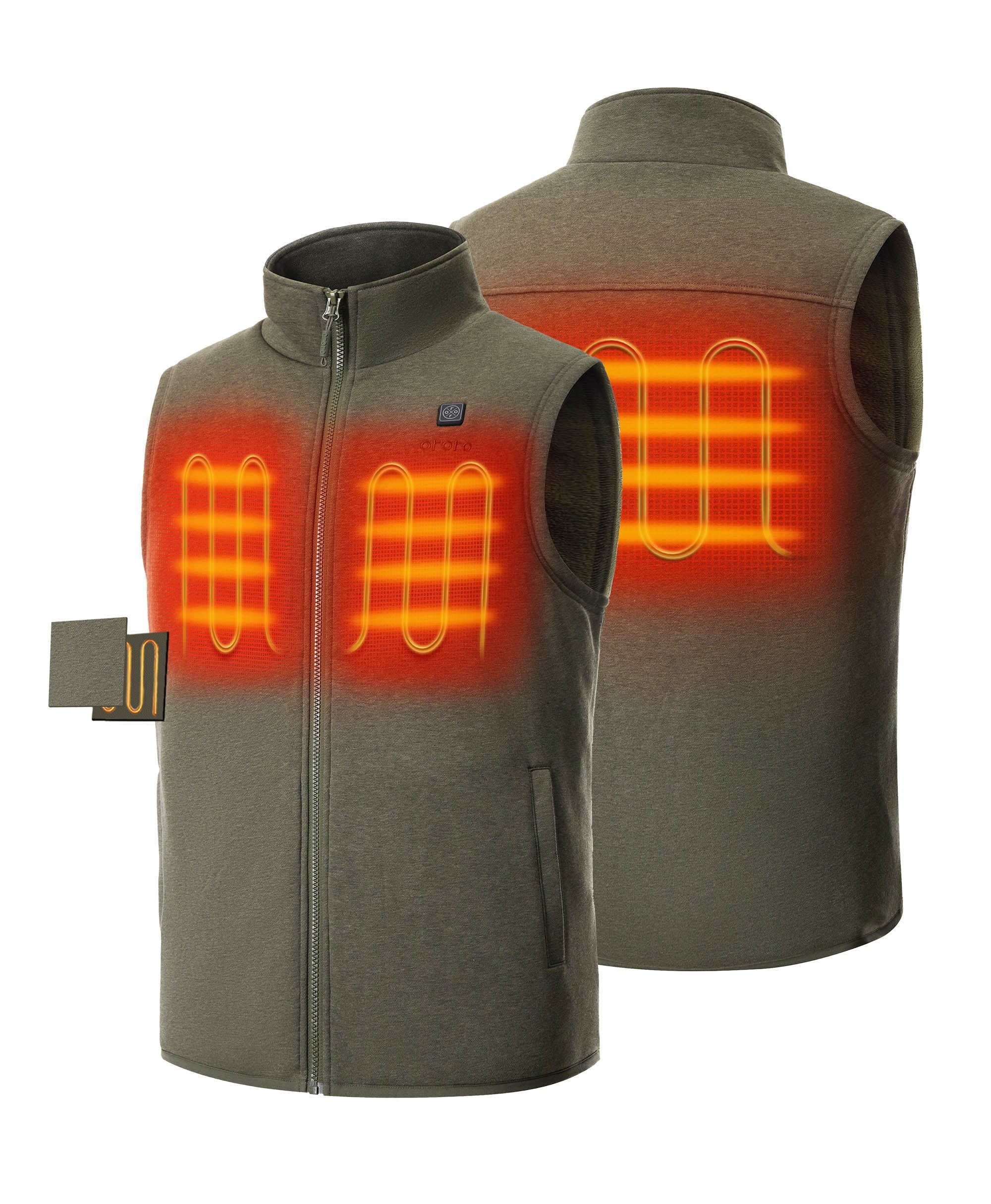ORORO Heated Men's Heated Fleece Vest - New Colors (ORORO Heated Final Sale) - Image 30
