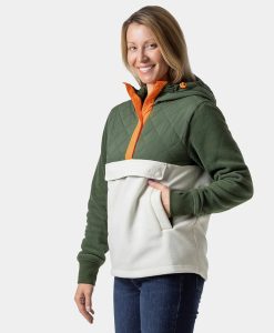Alternative view of ORORO Heated Daybreak Women's Colorblock Anorak (Non-heated) (ORORO Heated Final Sale)