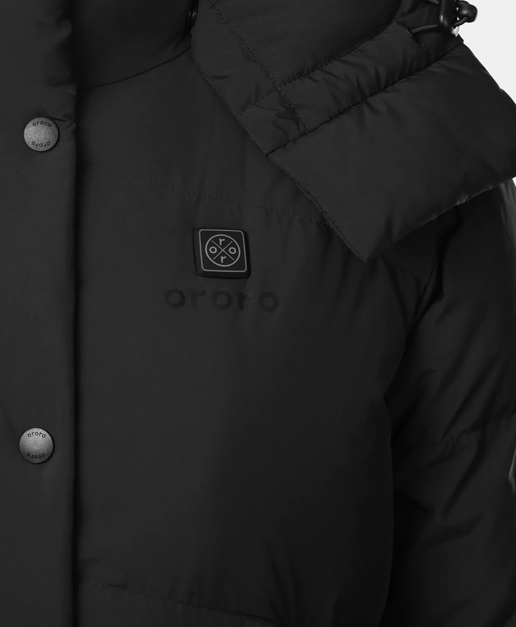 ORORO Heated (Open-box) Cloudpop Women's 4-Zone Heated Puffer Down Hooded Jacket (Battery Set Not Included) - Image 8