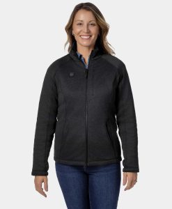 Alternative view of ORORO Heated Augusta Tournament Women's 4-Zone Heated Sweater Fleece Jacket