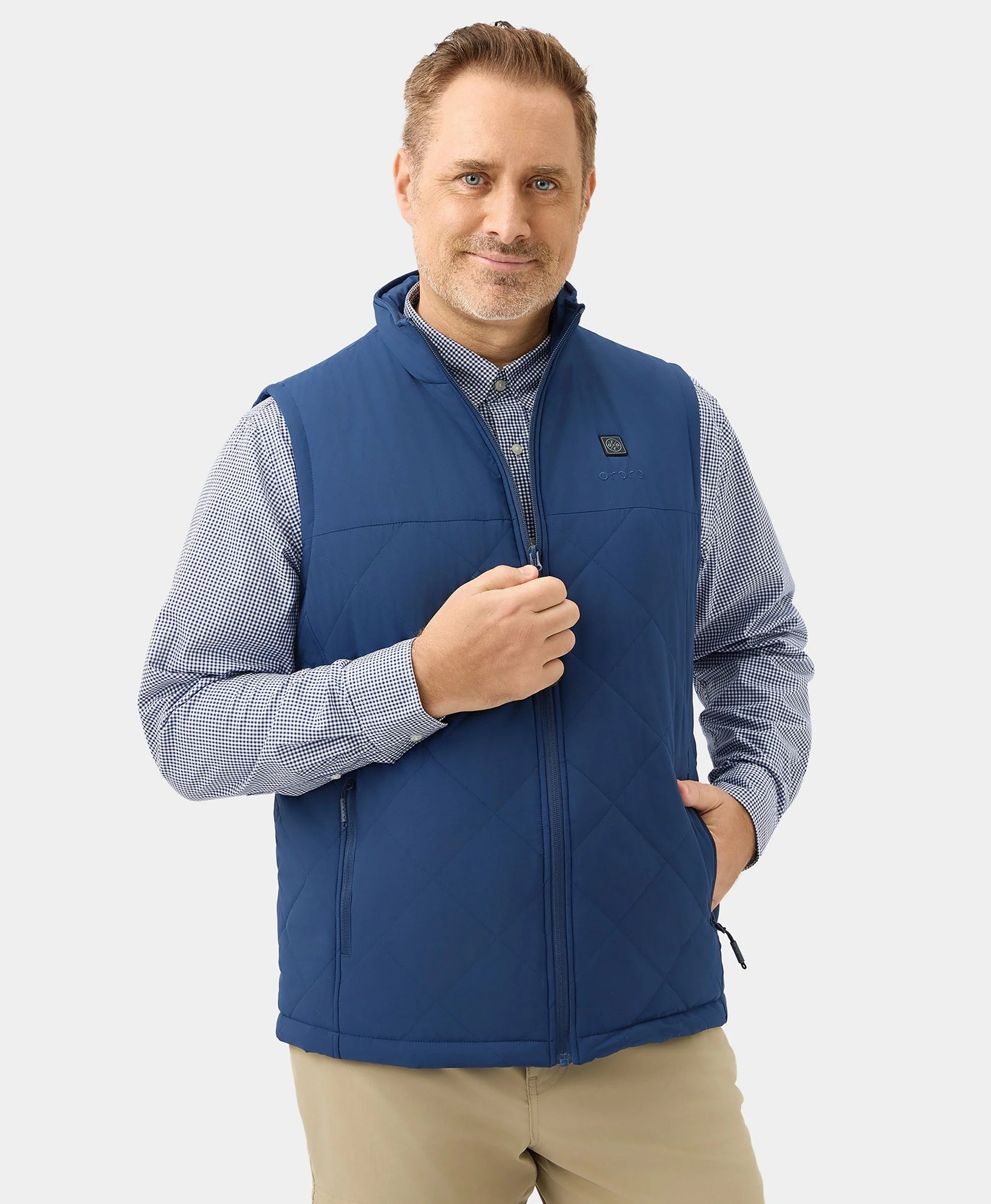 ORORO Heated Men's Heated Quilted Vest (Apparel Only) - Image 21