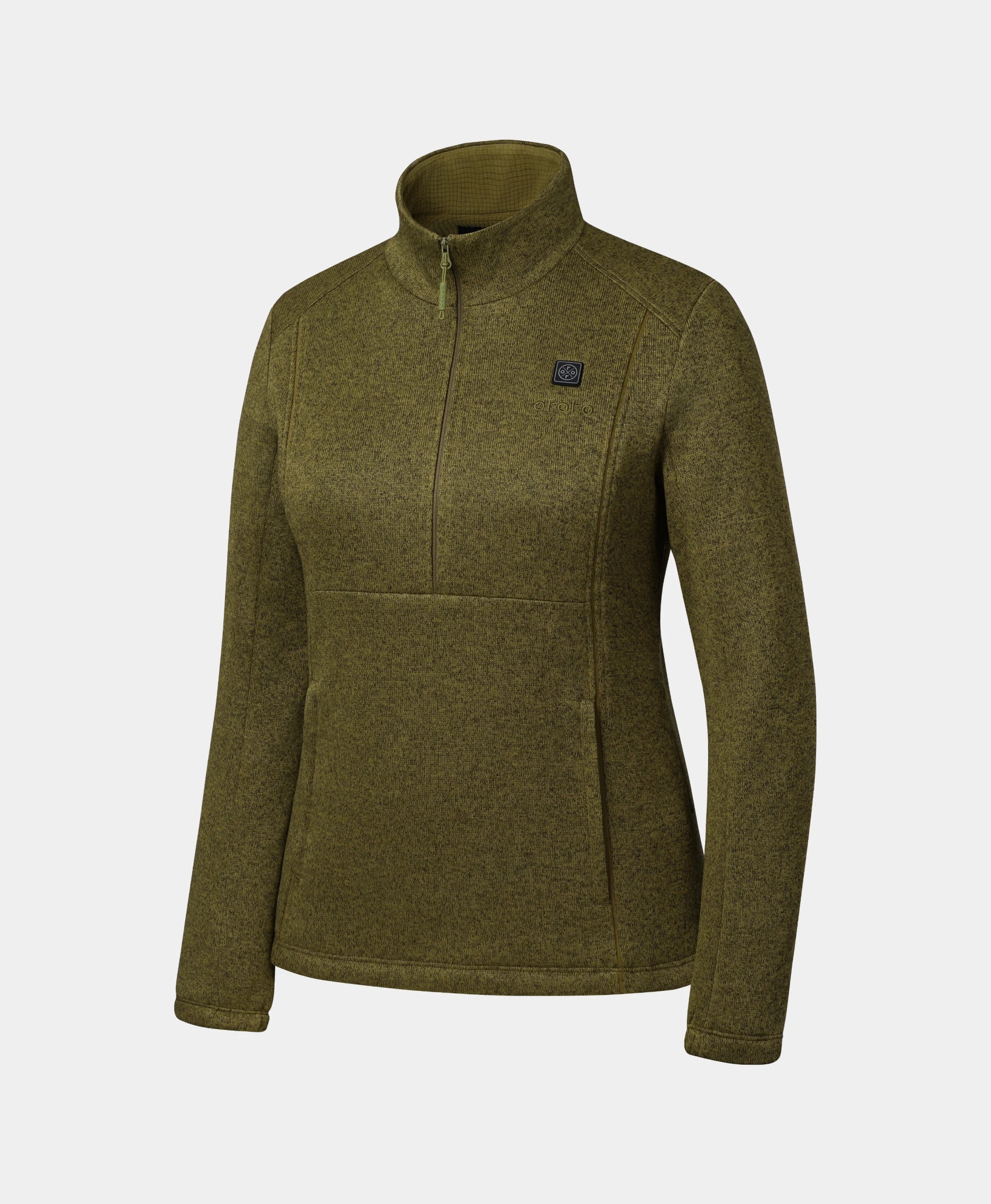 ORORO Heated (Open-box) Augusta Women's 4-Zone Heated Sweater Fleece Qtr Zip Jacket (Battery Set Not Included) - Image 12