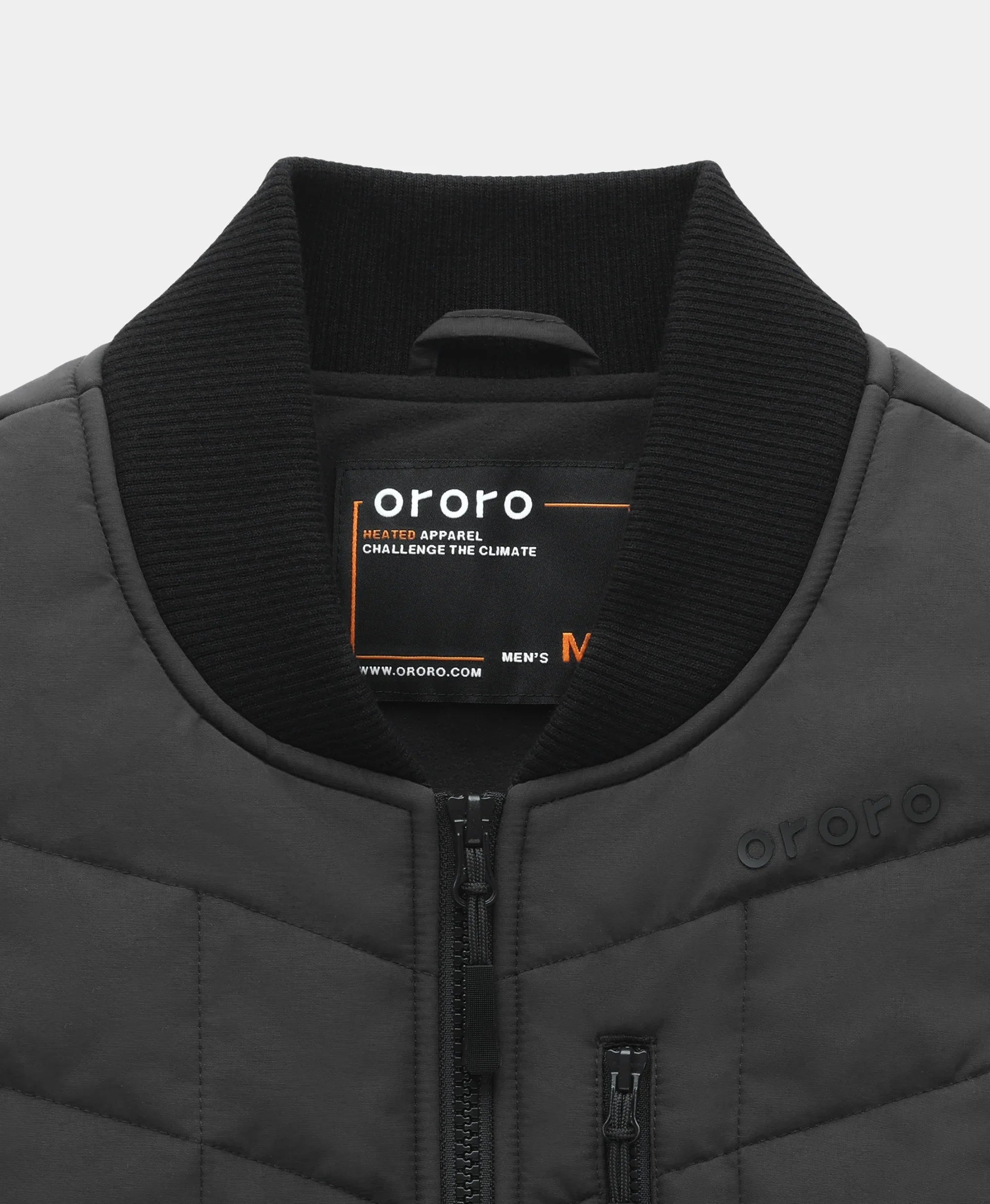 ORORO Heated Scranton Men's 5-Zone Insulated Heated Bomber Vest (Apparel Only) - Image 23
