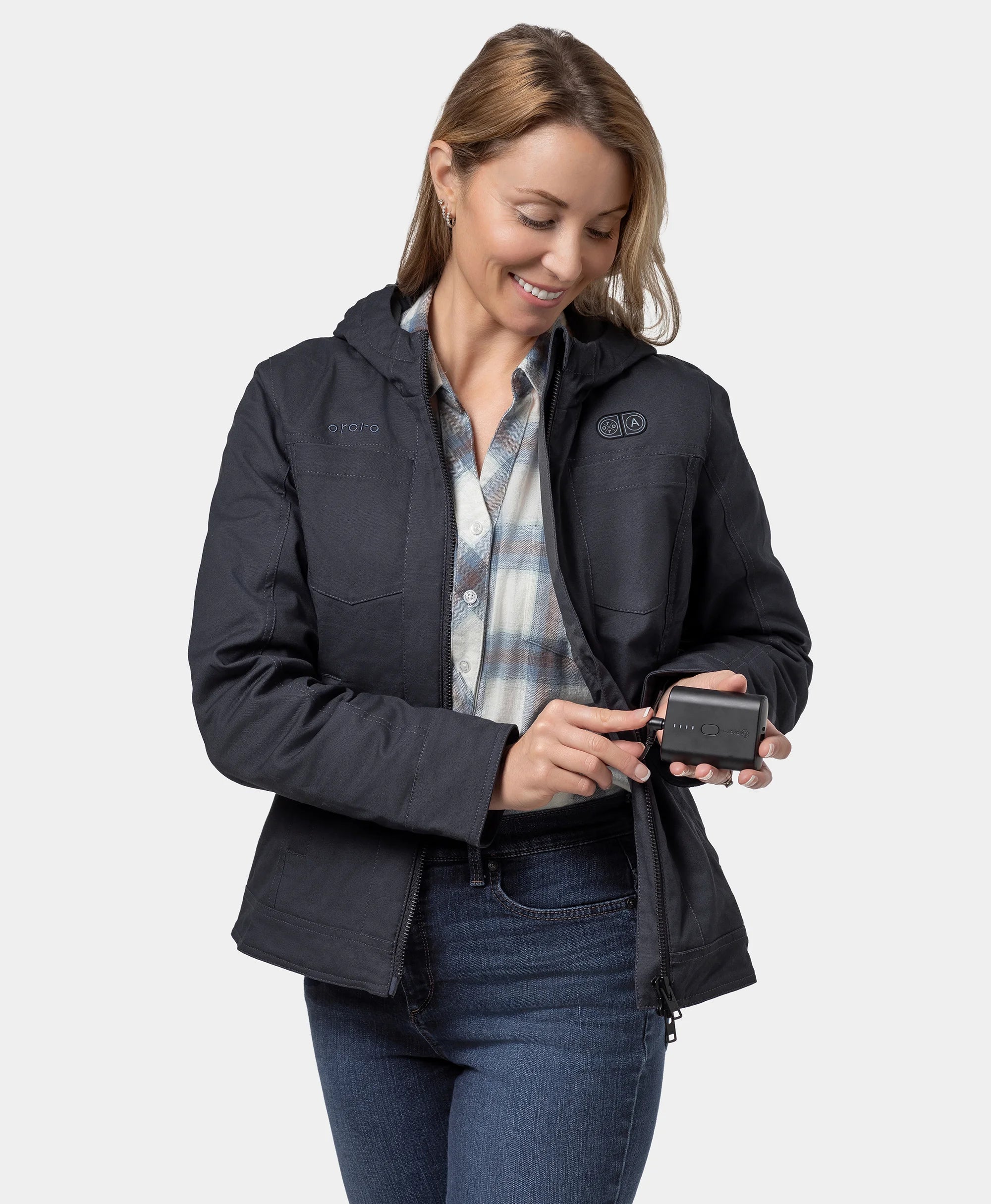 ORORO Heated Cheyenne Women's 5-Zone Dual-Control Heated Canvas Jacket (Apparel Only) - Image 7