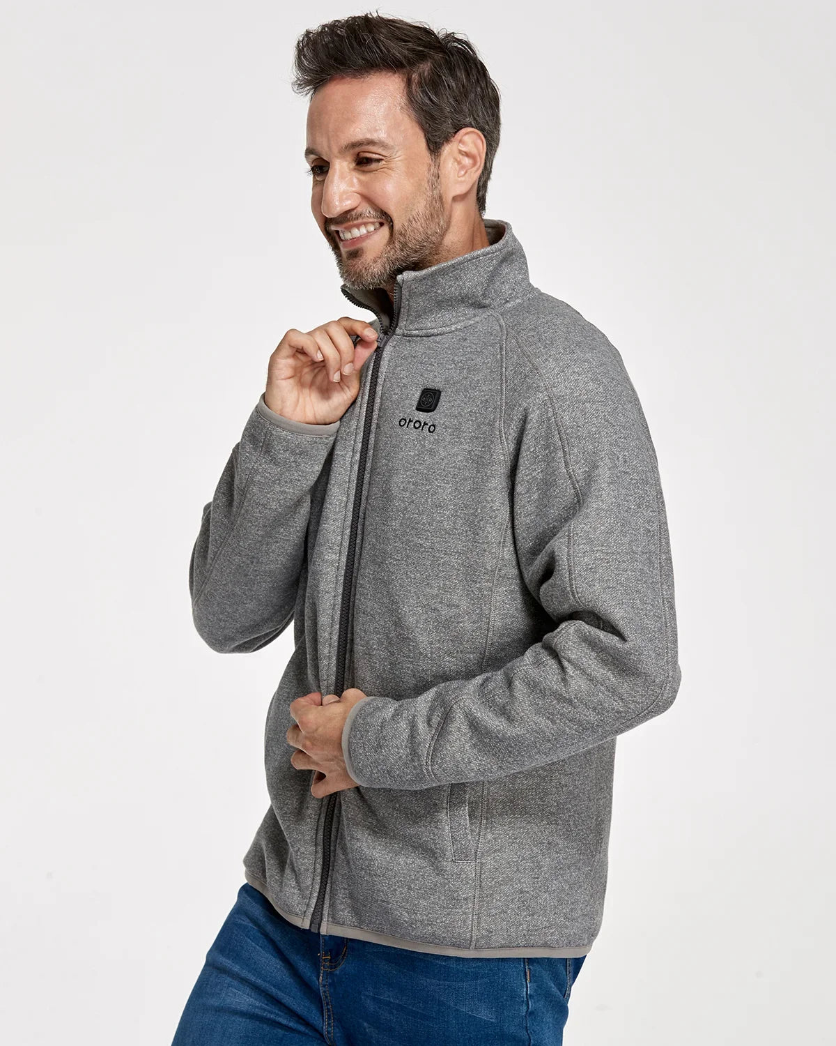 ORORO Heated (Open-box) Men's Heated Full-Zip Fleece Jacket (Battery Set Not Included) - Image 3