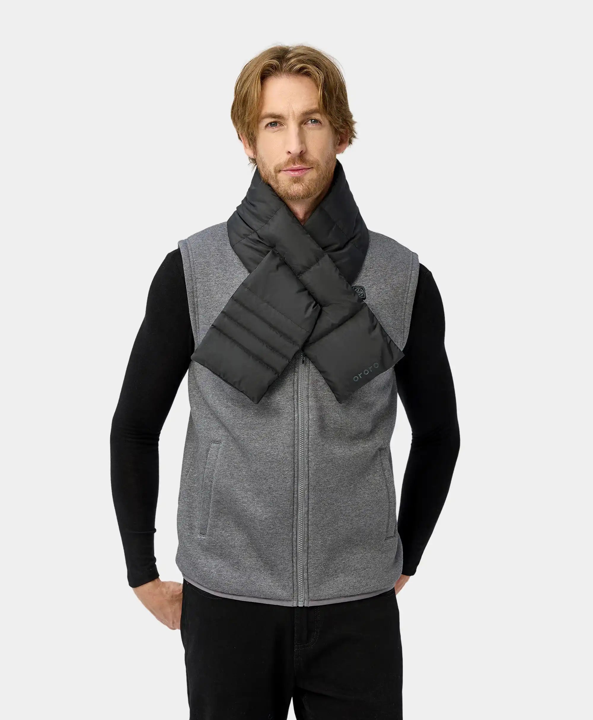ORORO Heated Unisex Heated Puffer Down Scarf - Image 5