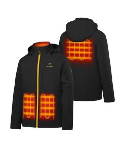 Alternative view of ORORO Heated Men's 4-Zone Classic Heated Jacket (10-Year Anniversary Limited Edition) - Black & Gold