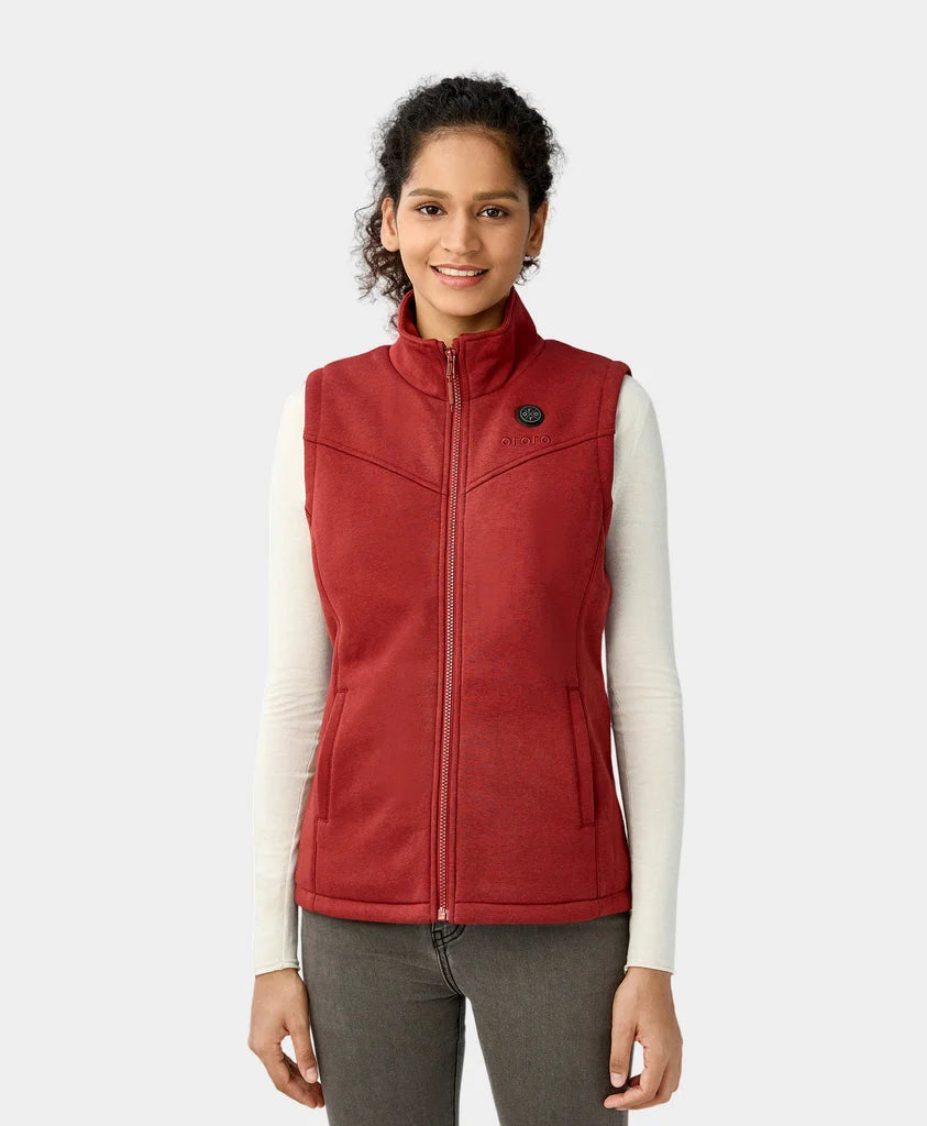 ORORO Heated Women's Heated Fleece Vest - New Colors (ORORO Heated Final Sale) - Image 7