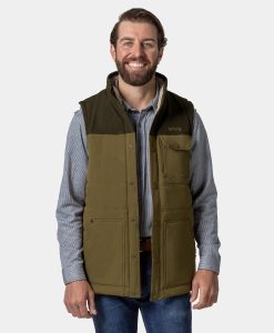 ORORO Heated Sierra Men's Heated Sherpa Lined Vest (Apparel Only)