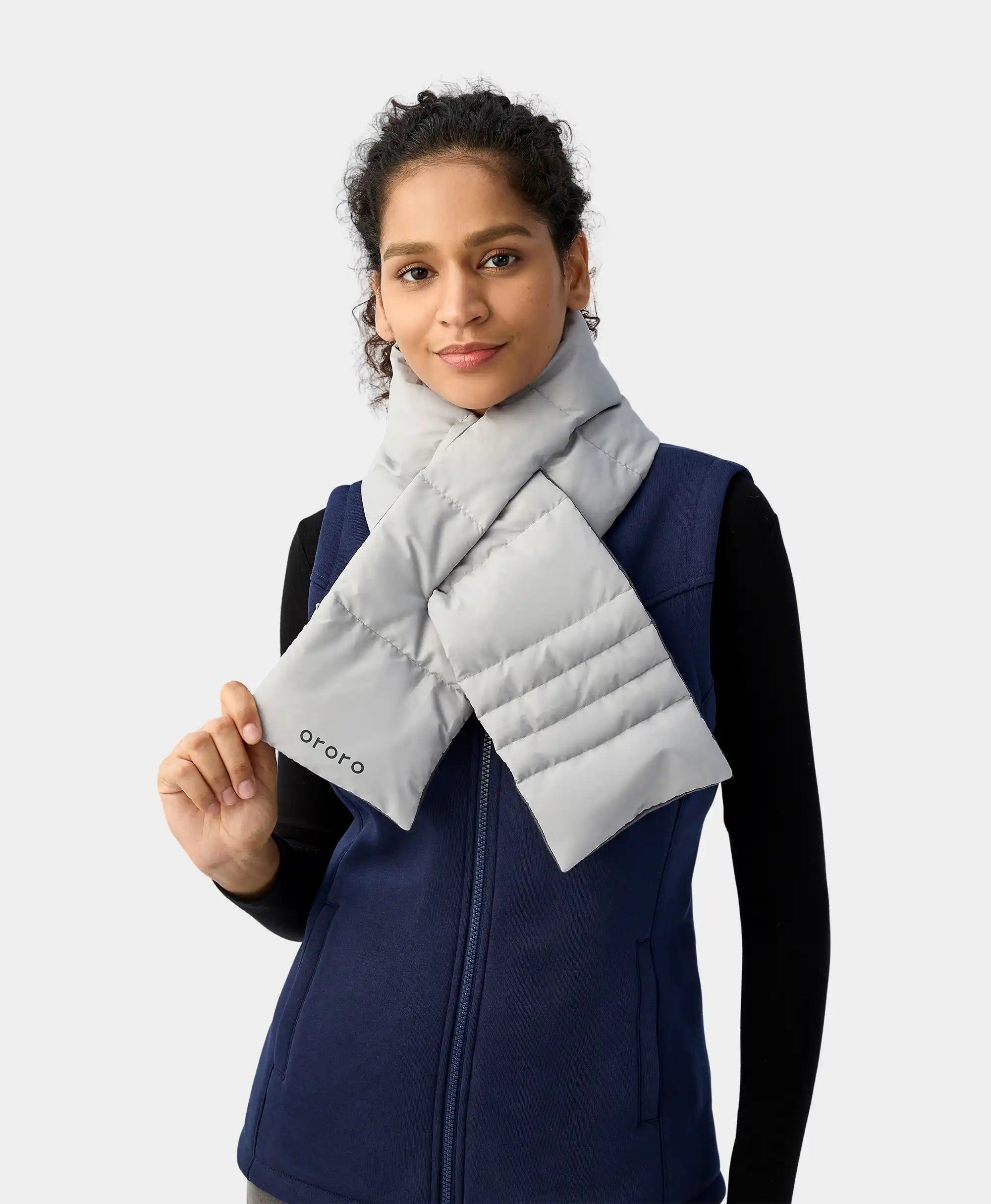 ORORO Heated Unisex Heated Puffer Down Scarf - Image 25