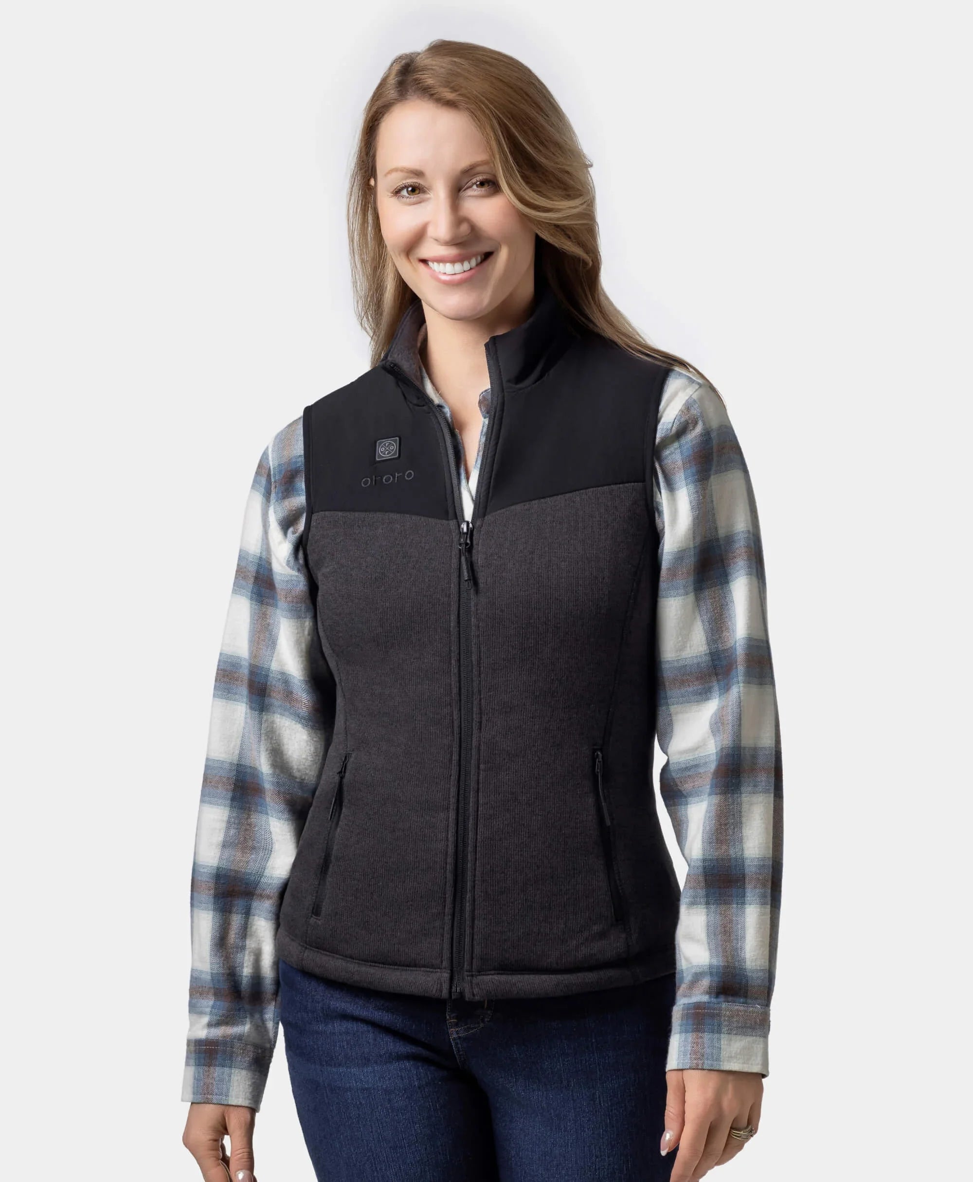 ORORO Heated Augusta Women's Heated Sweater Fleece Vest (Apparel Only) - Image 17