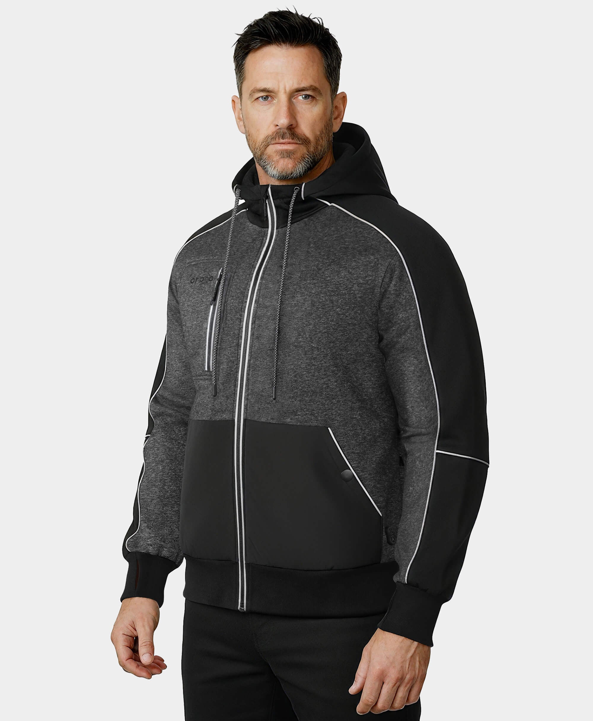 ORORO Heated (Open-box) Wayne Unisex 5-Zone Heated Full-Zip Hoodie (Battery Set Not Included) - Image 10