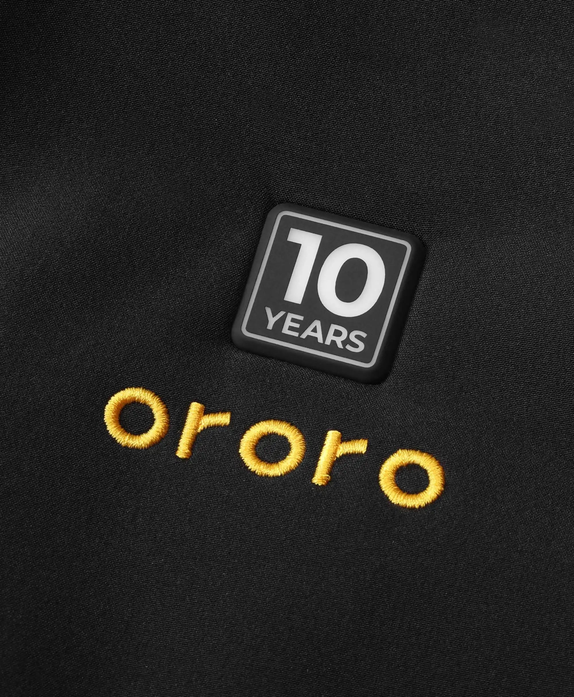 ORORO Heated Men's 4-Zone Classic Heated Jacket (10-Year Anniversary Limited Edition) - Black & Gold - Image 5
