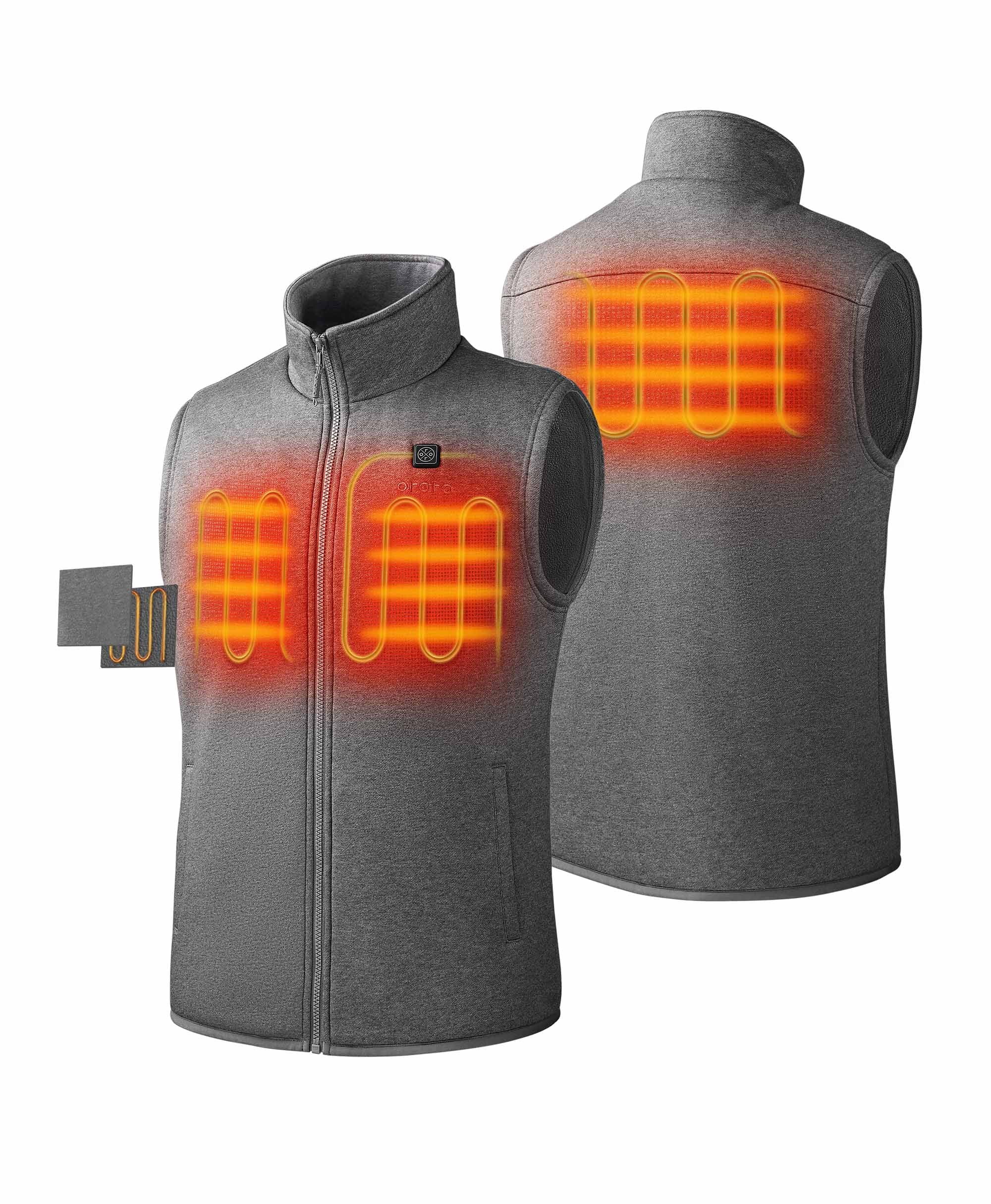 ORORO Heated (Open-box) Men's Heated Fleece Vest (Battery Set Not Included) - Image 16