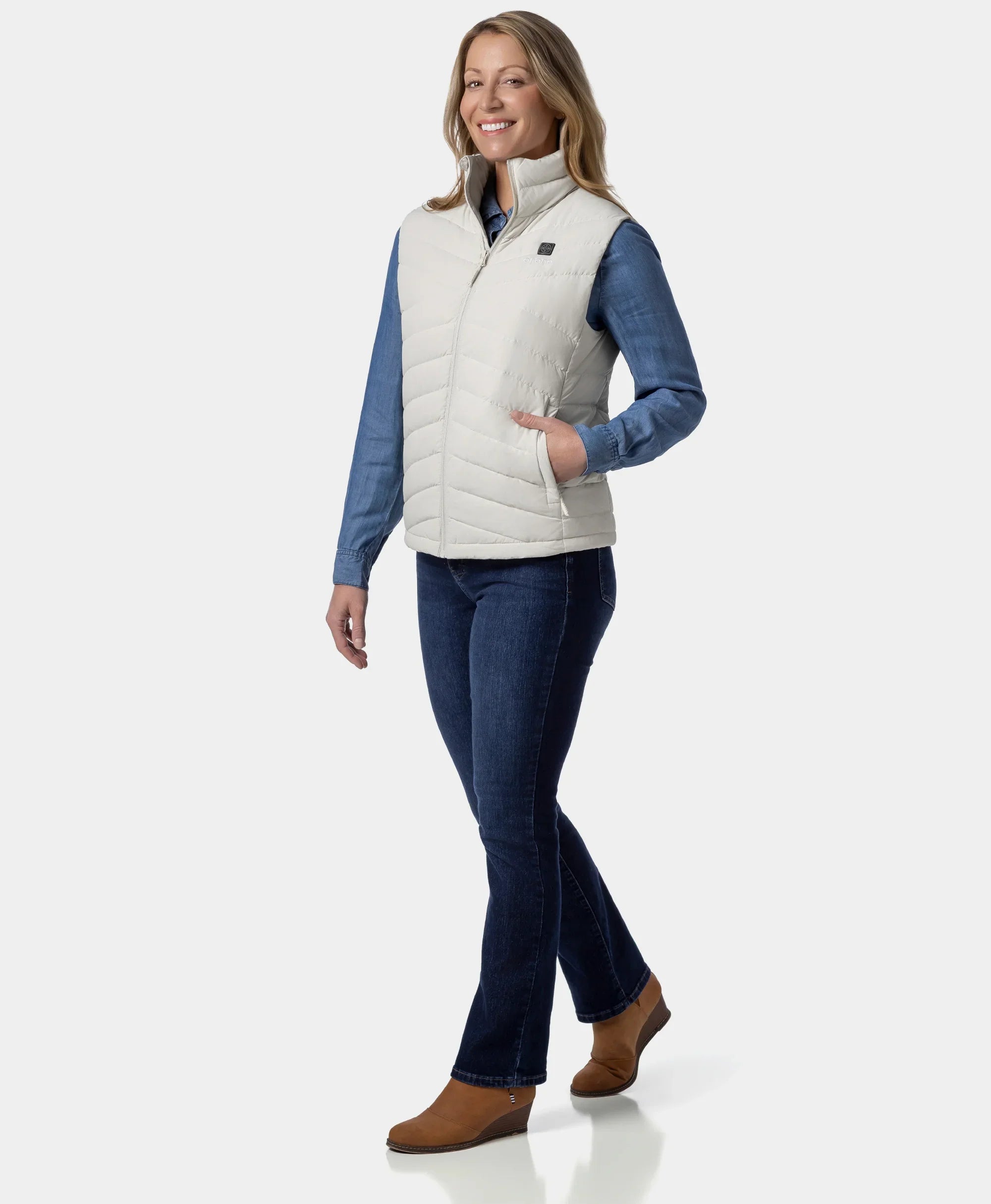 ORORO Heated Women's Heated Lightweight Down Vest (Apparel Only) - Image 16